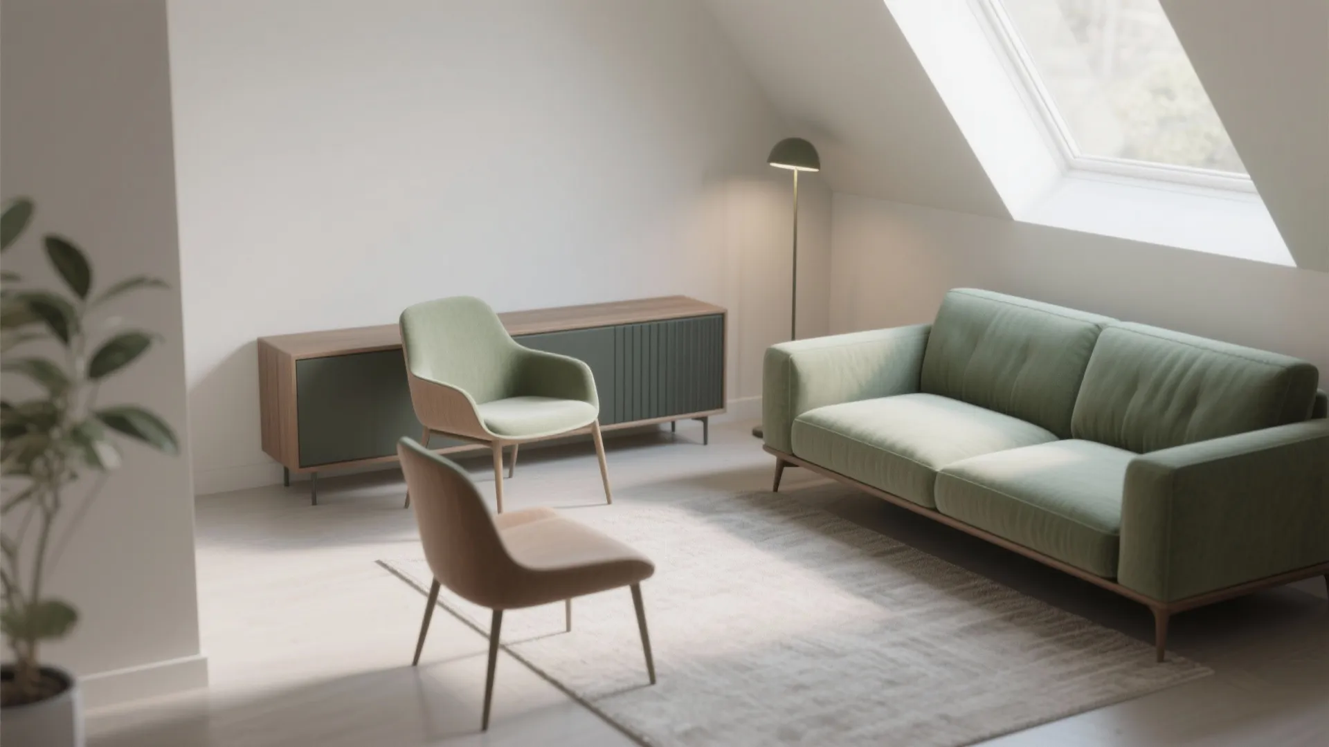 2. Loveseat, Accent Chair, Slim Console Table