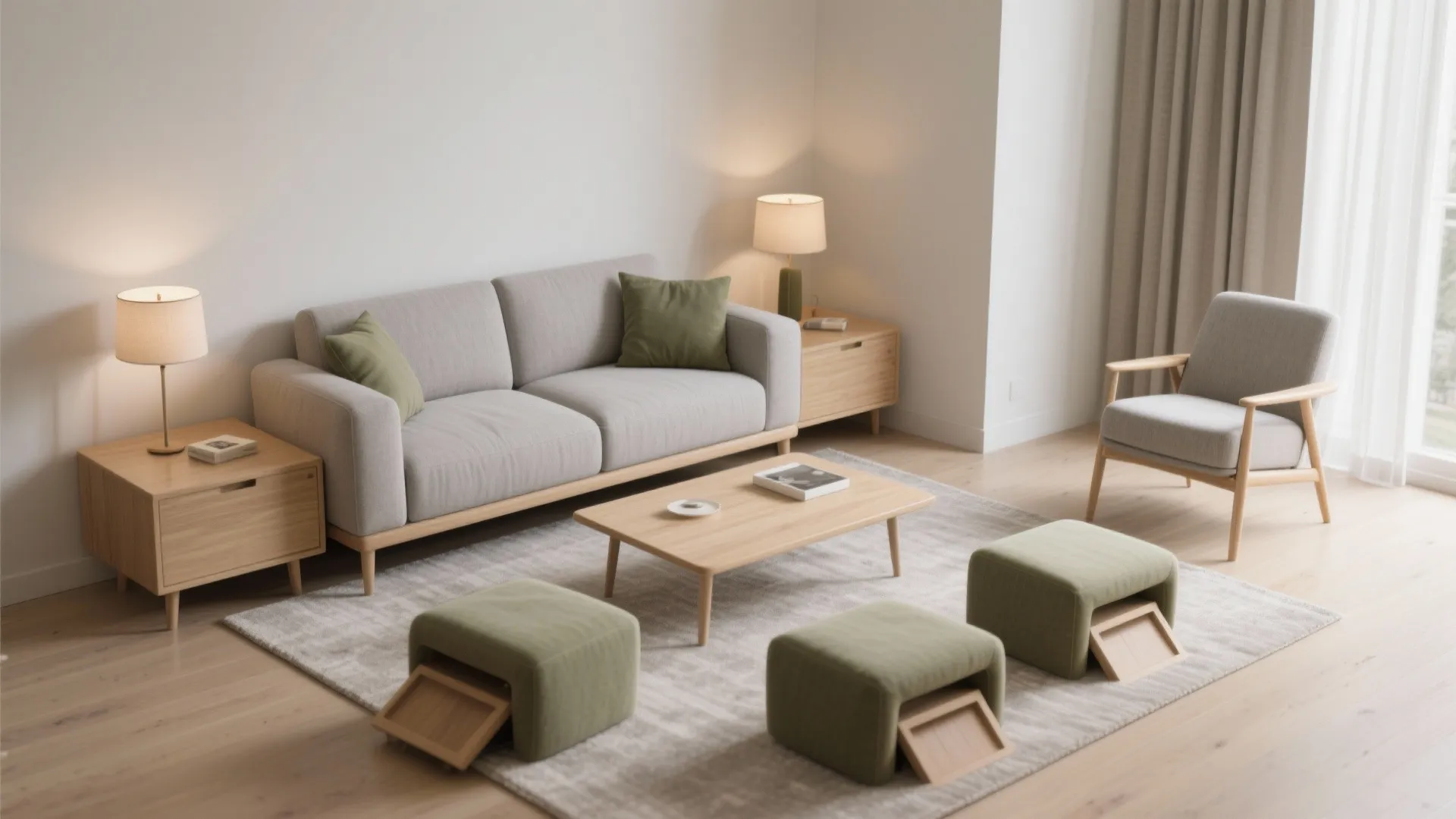 Slimline Loveseat + Armchair Opposite