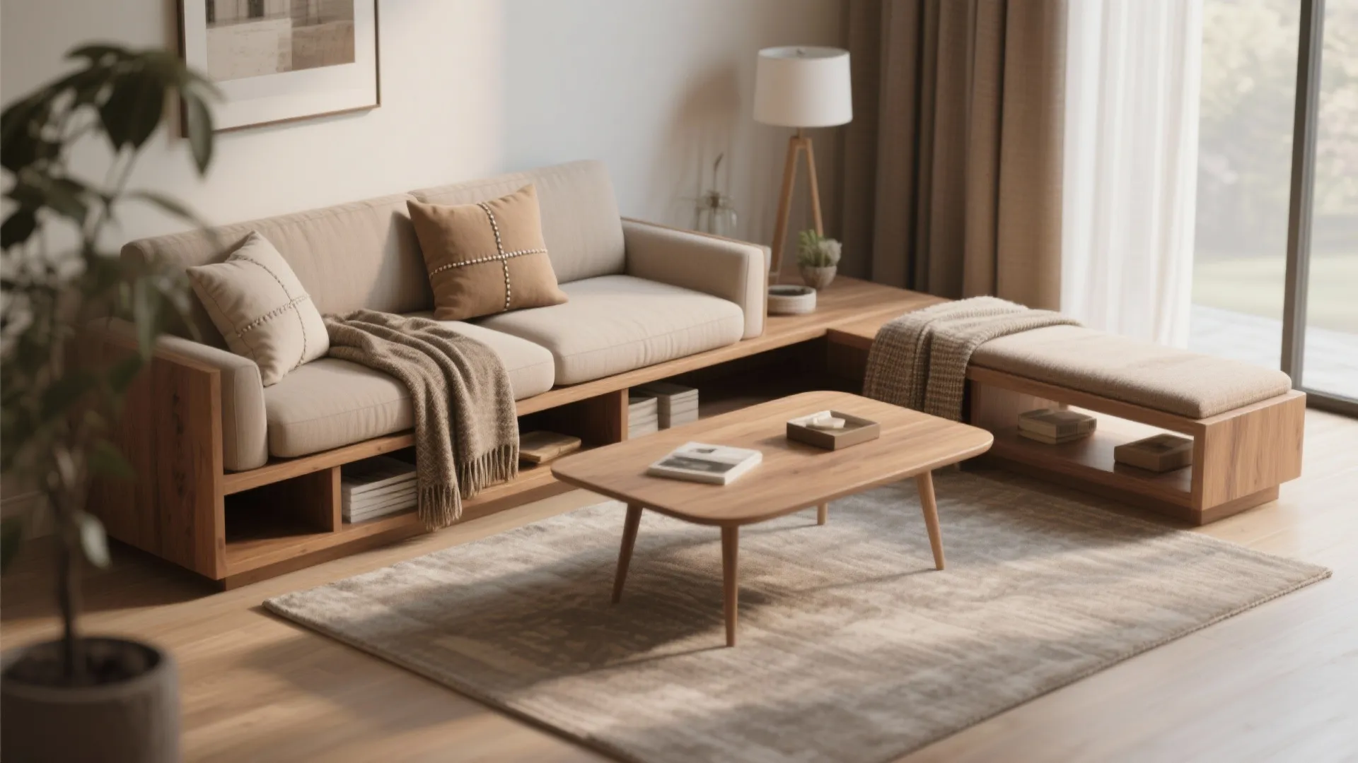 4. Loveseat + bench combos for extra seating