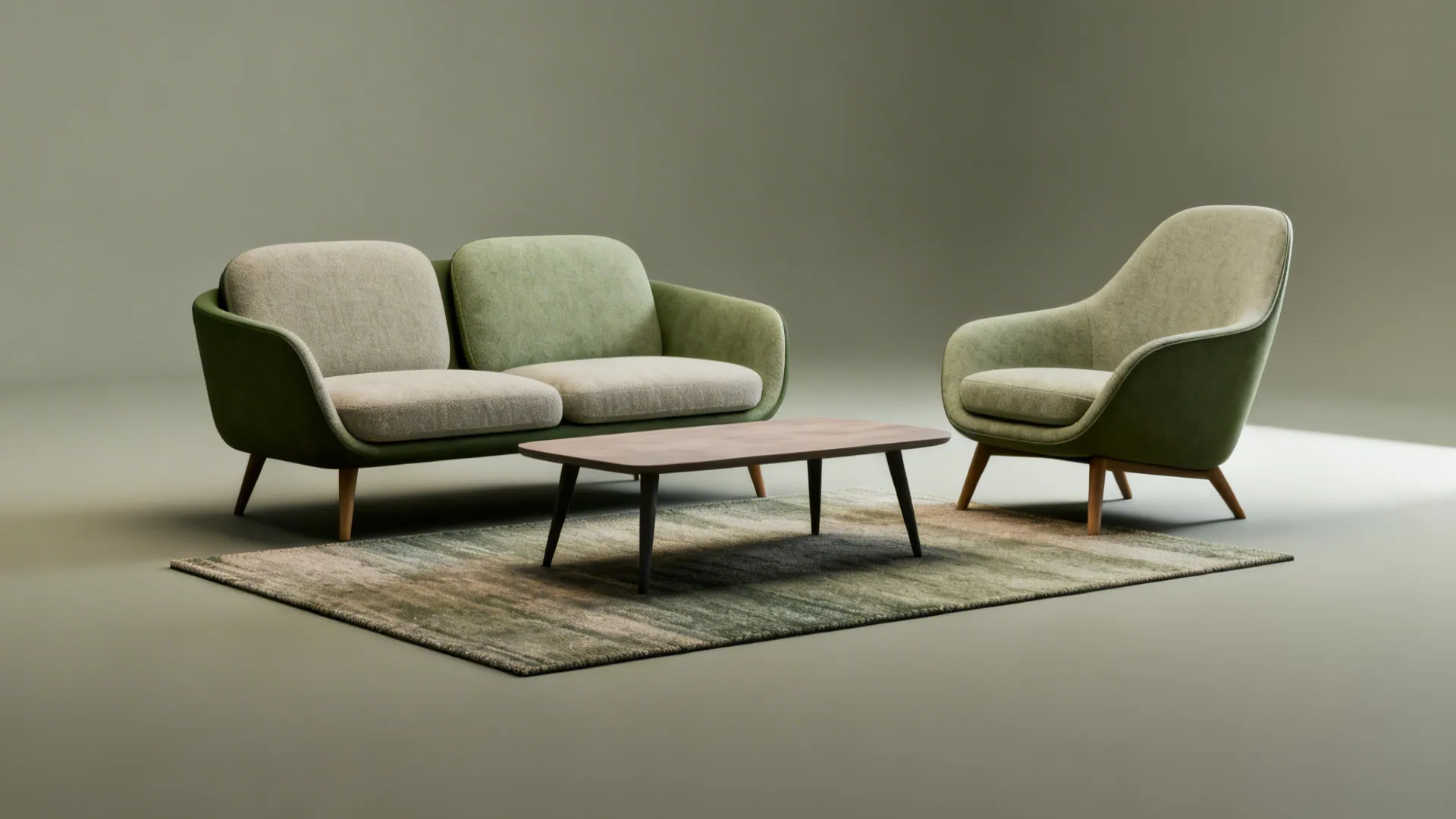 3. Choose a loveseat + accent chair combo