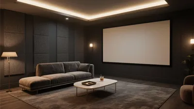Luxury Home Theater Design with Ambient Lighting