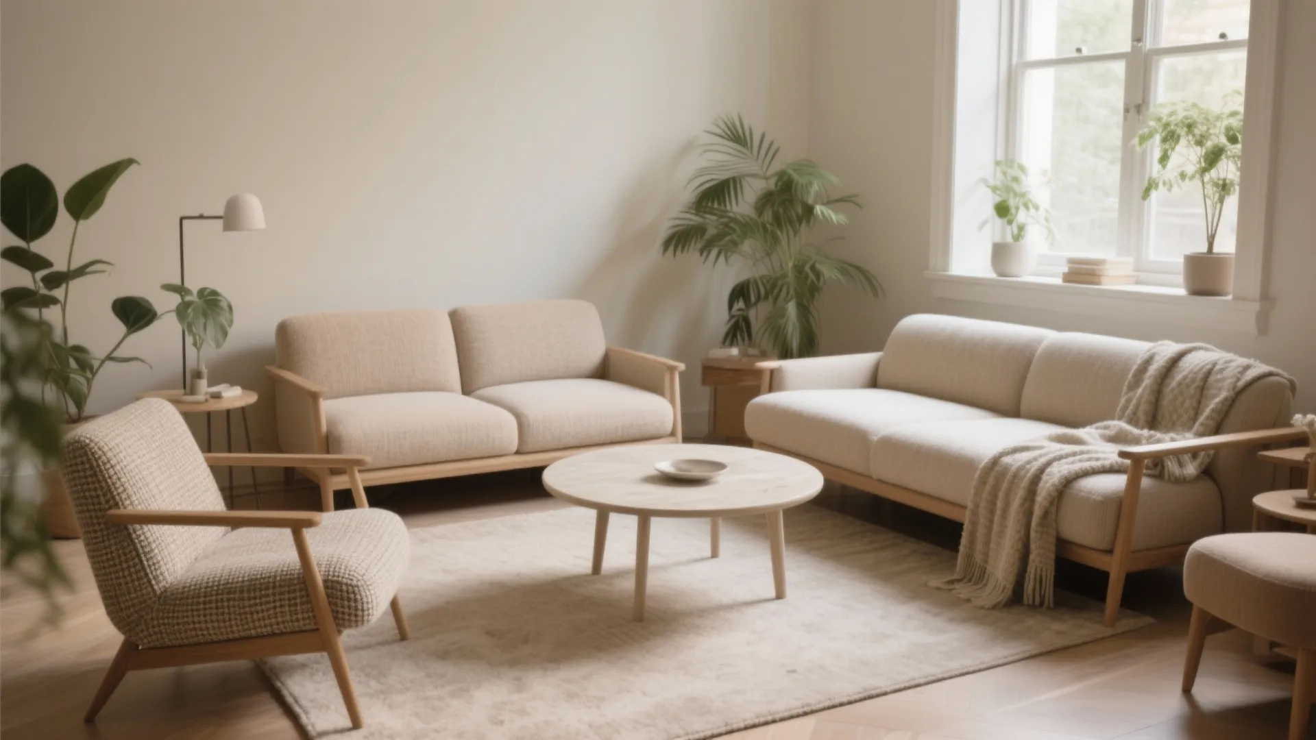 2) Pair a loveseat with a slipper chair