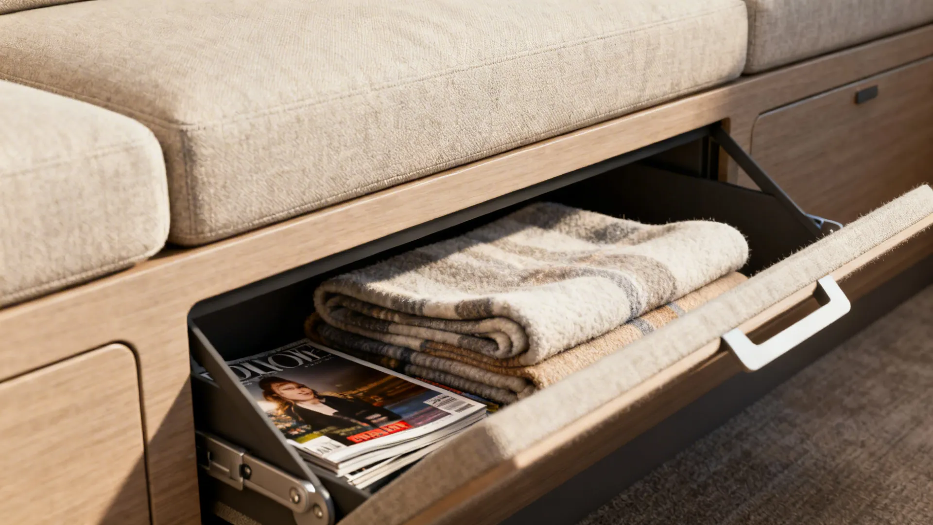 2. Loveseat with storage under the seat