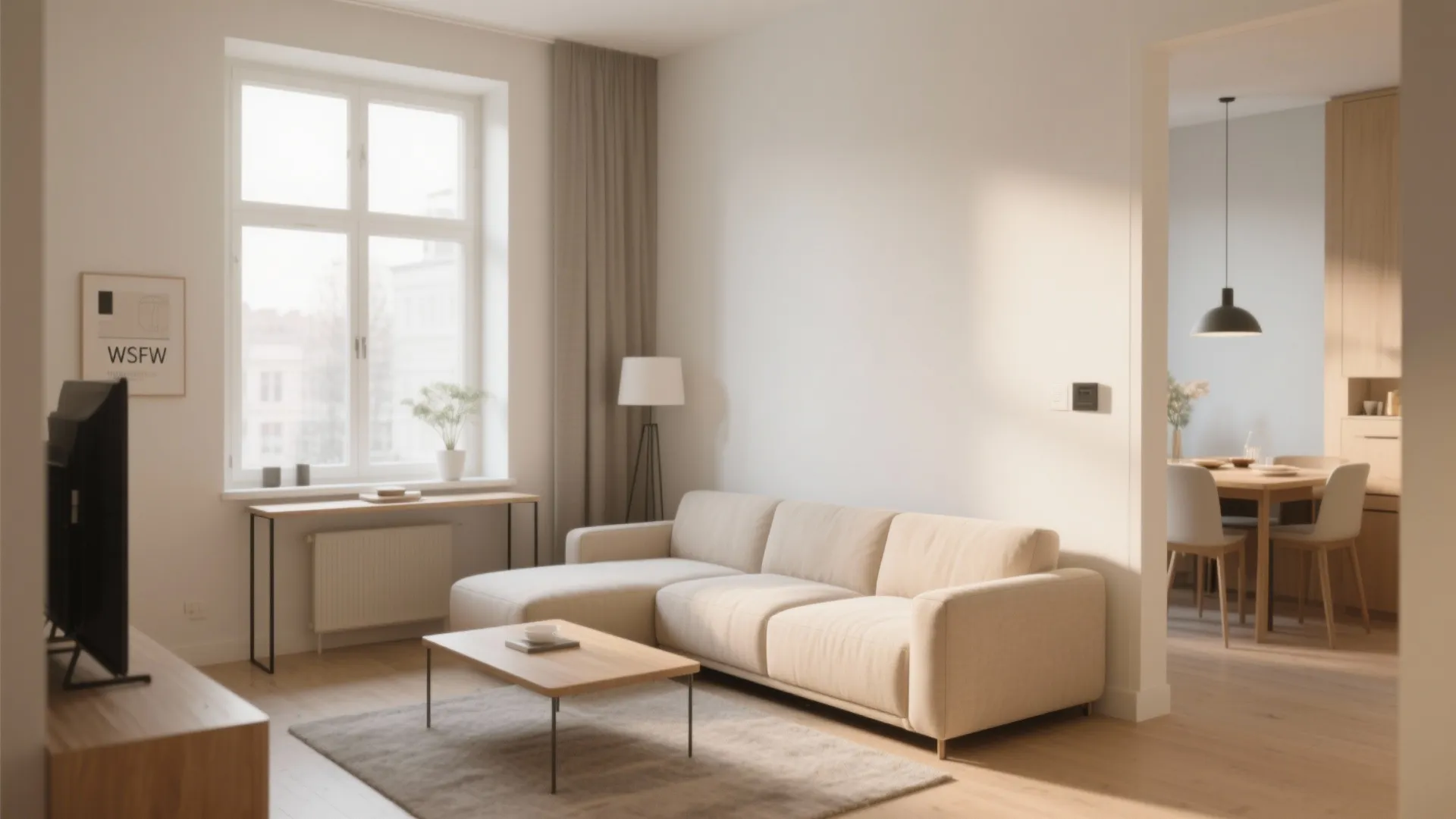 1. Minimalist Sectional with Low Back