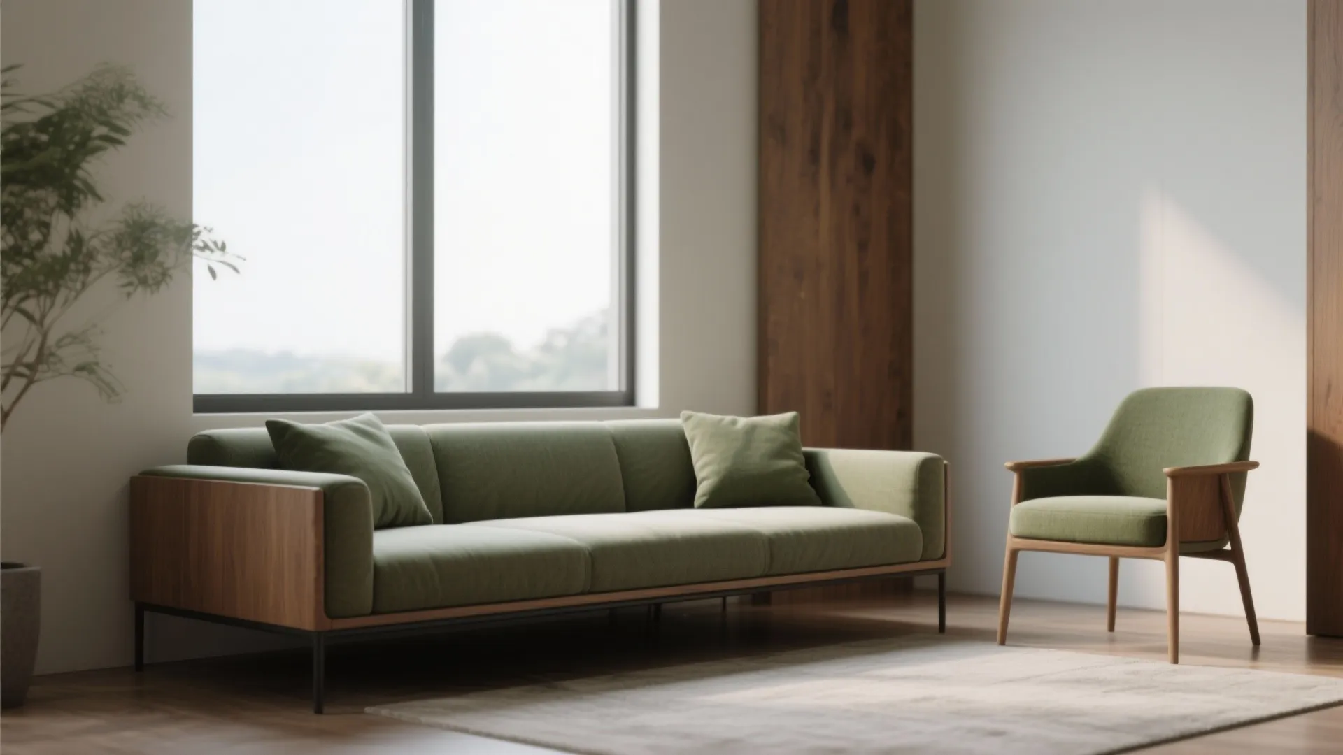 2. Choose a low-back couch to keep sightlines