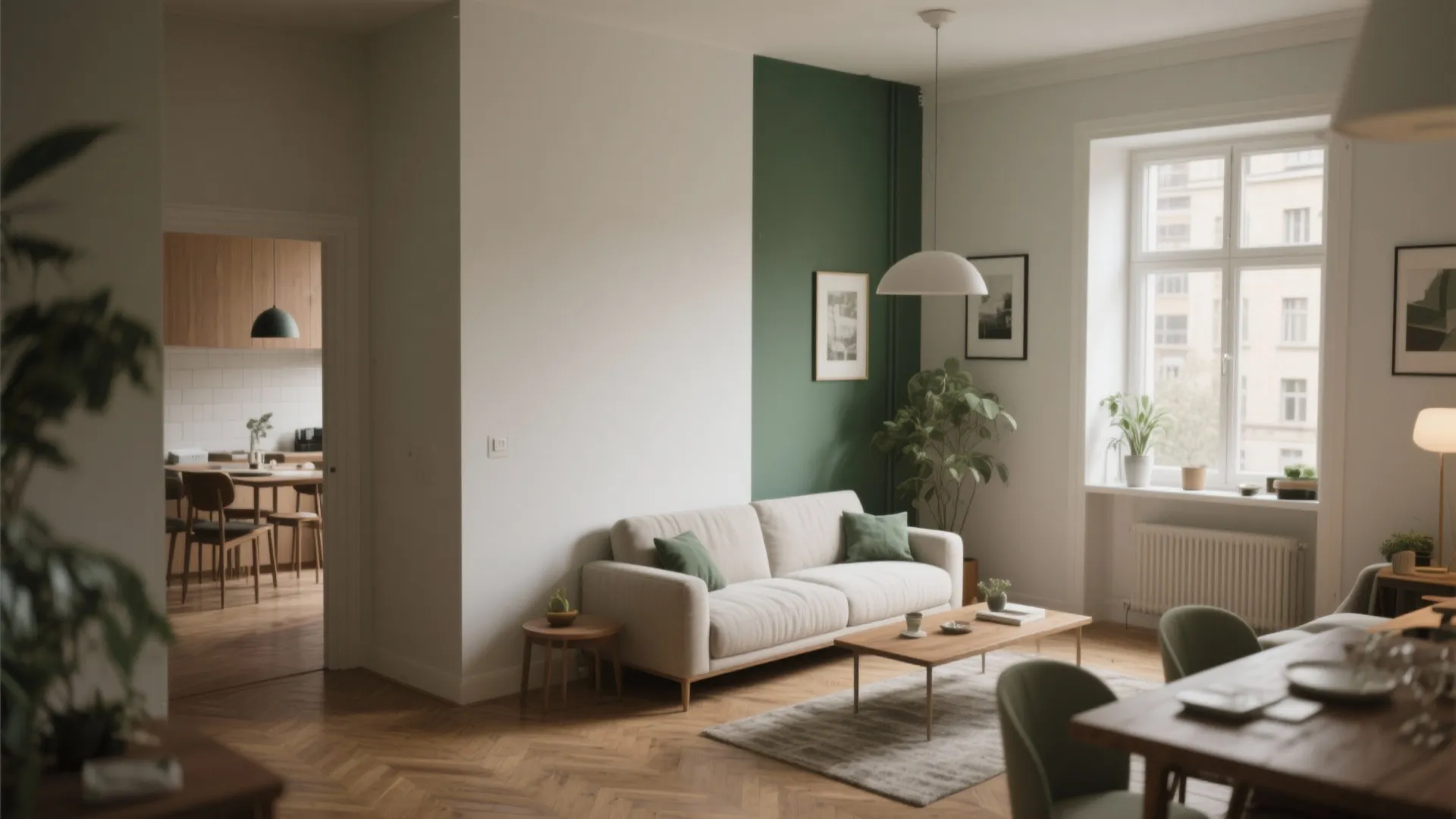 1. Low-back sofa as a subtle divider