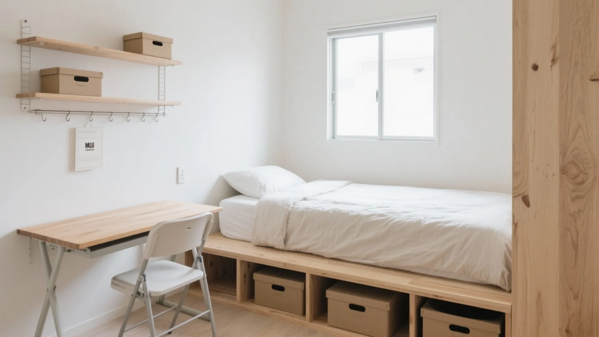 Tips 5: 可変家具で“成長に追随”——低床ベッドと折りたたみ机