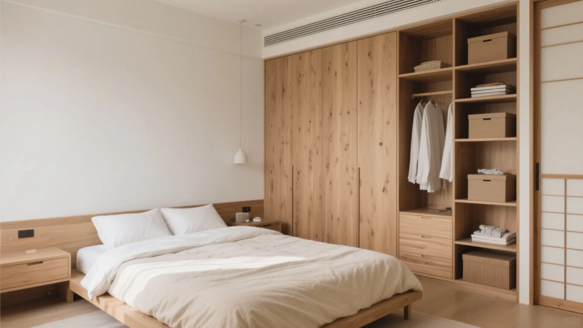 Tips 4: ベッドは低く、収納は“厚く・高く・引き出し少なく”（收納技巧 × 日式風格）