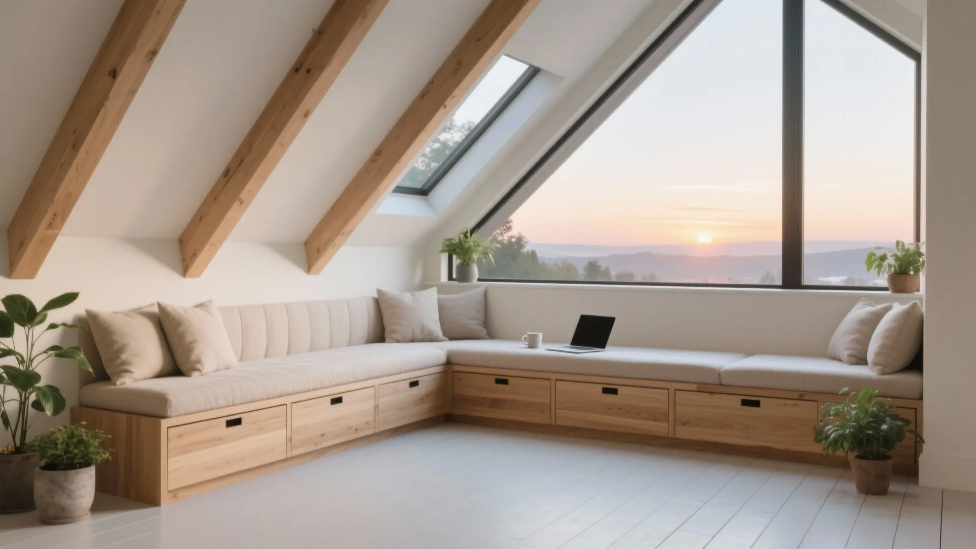 2) Low-Profile Furniture and Built-in Bench Seating