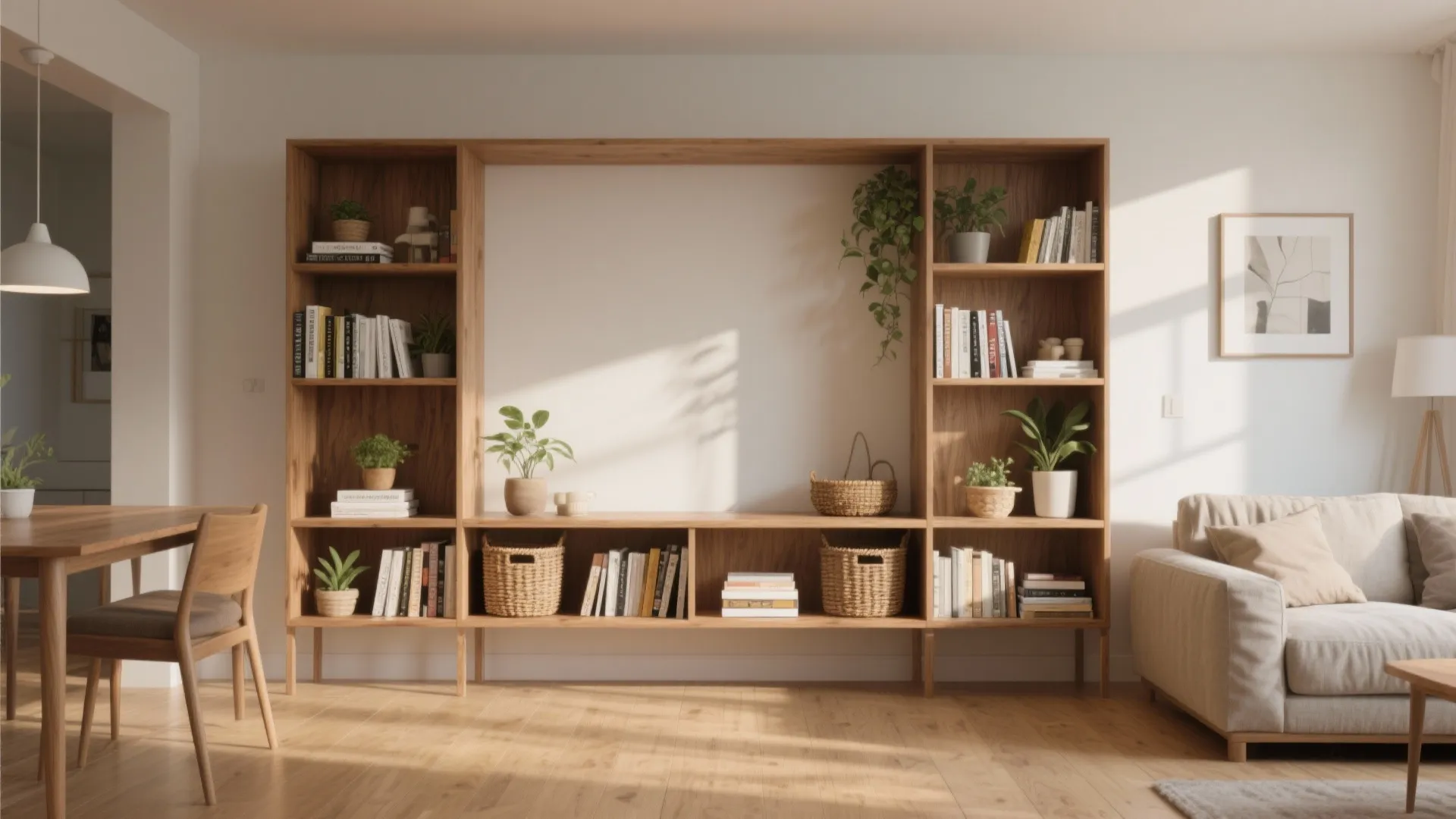 1. Low-profile bookshelf divider