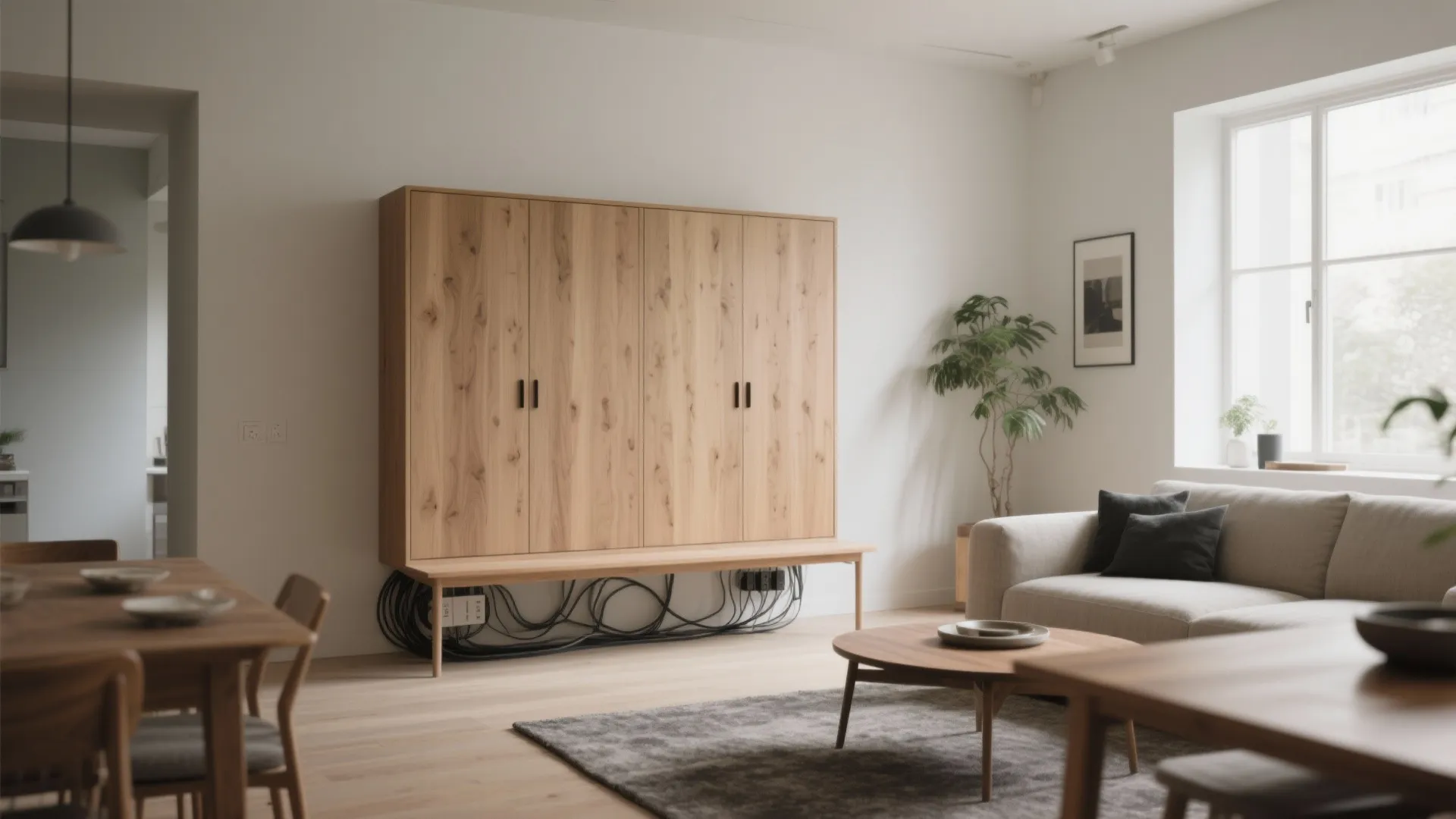 Half-Height Storage Divider (Console + Low Cabinet Wall)