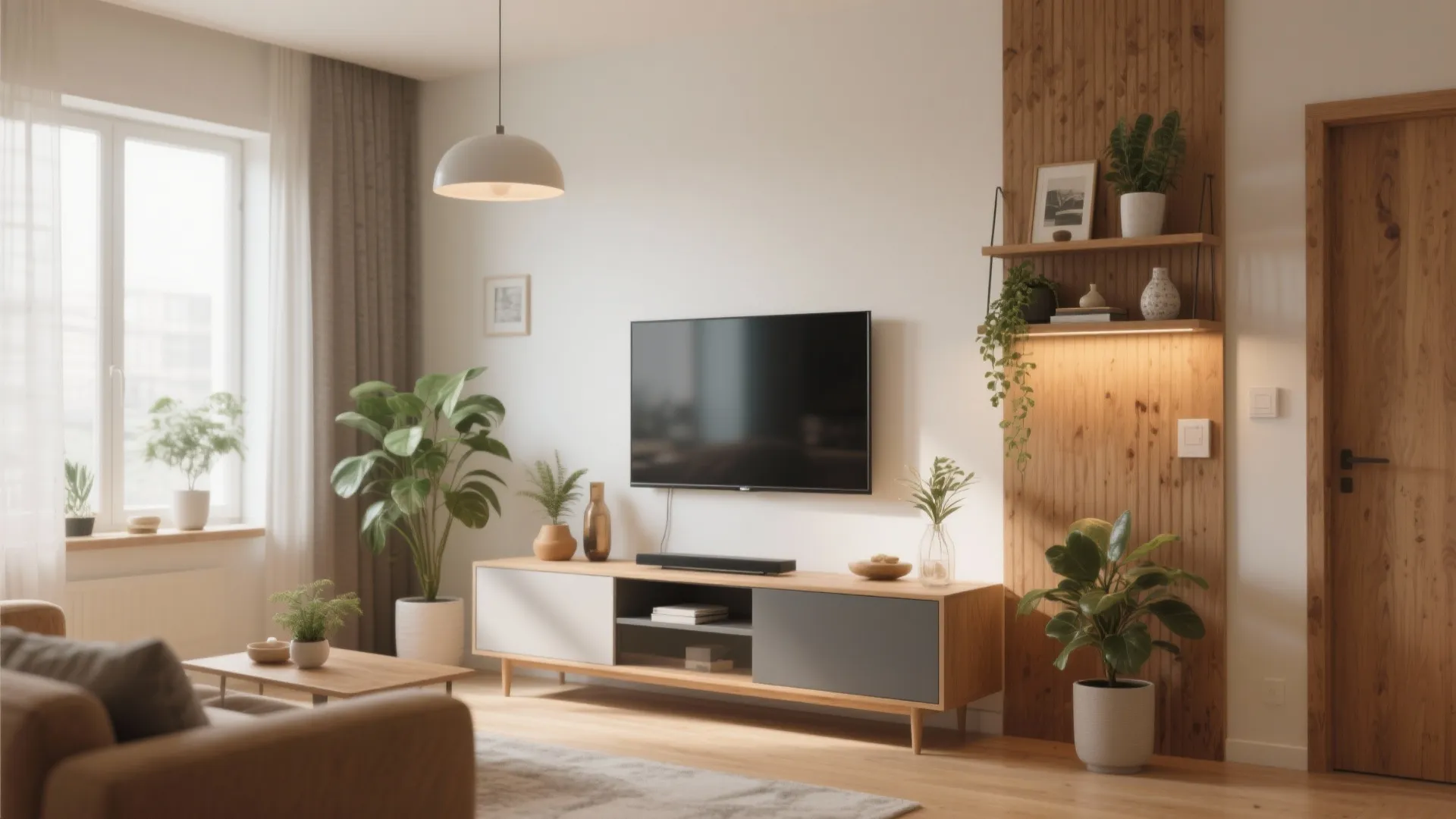 TV Above a Low Cabinet