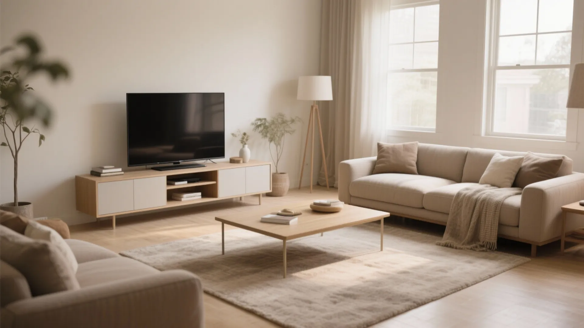 7. Low Cabinet with TV at Eye Level