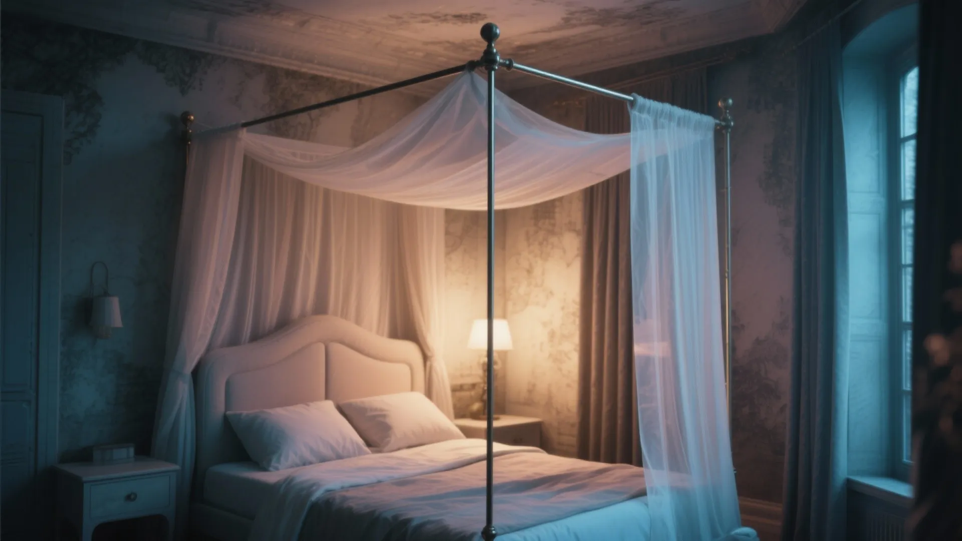 3. Statement Canopy (Even in Low Ceilings)