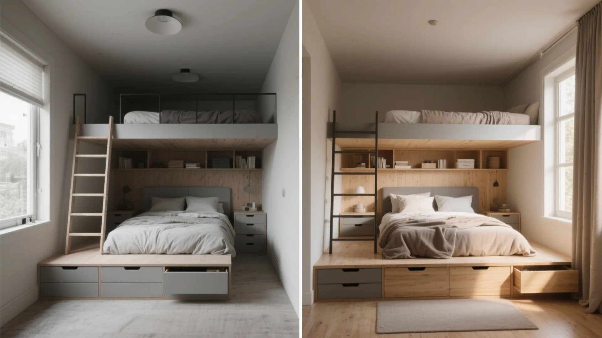5. Low-Ceiling Solutions — Create a Half-Loft or Platform Bed