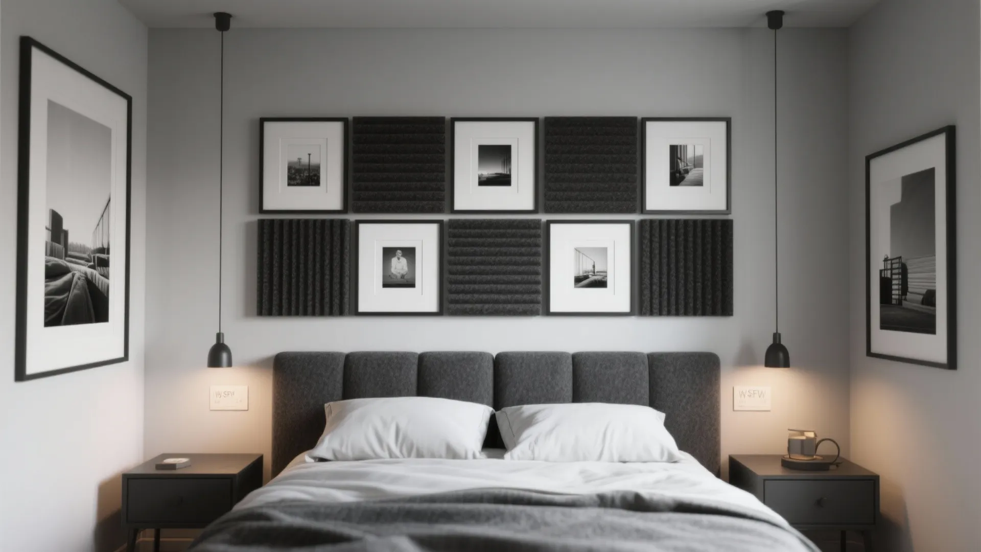 Statement Wall: Low‑Contrast Art or Acoustic Panels