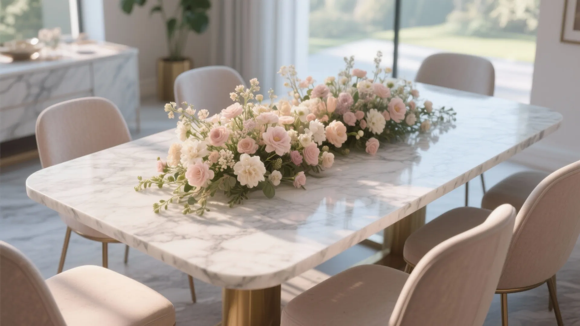 5. Low-profile Floral Arrangements