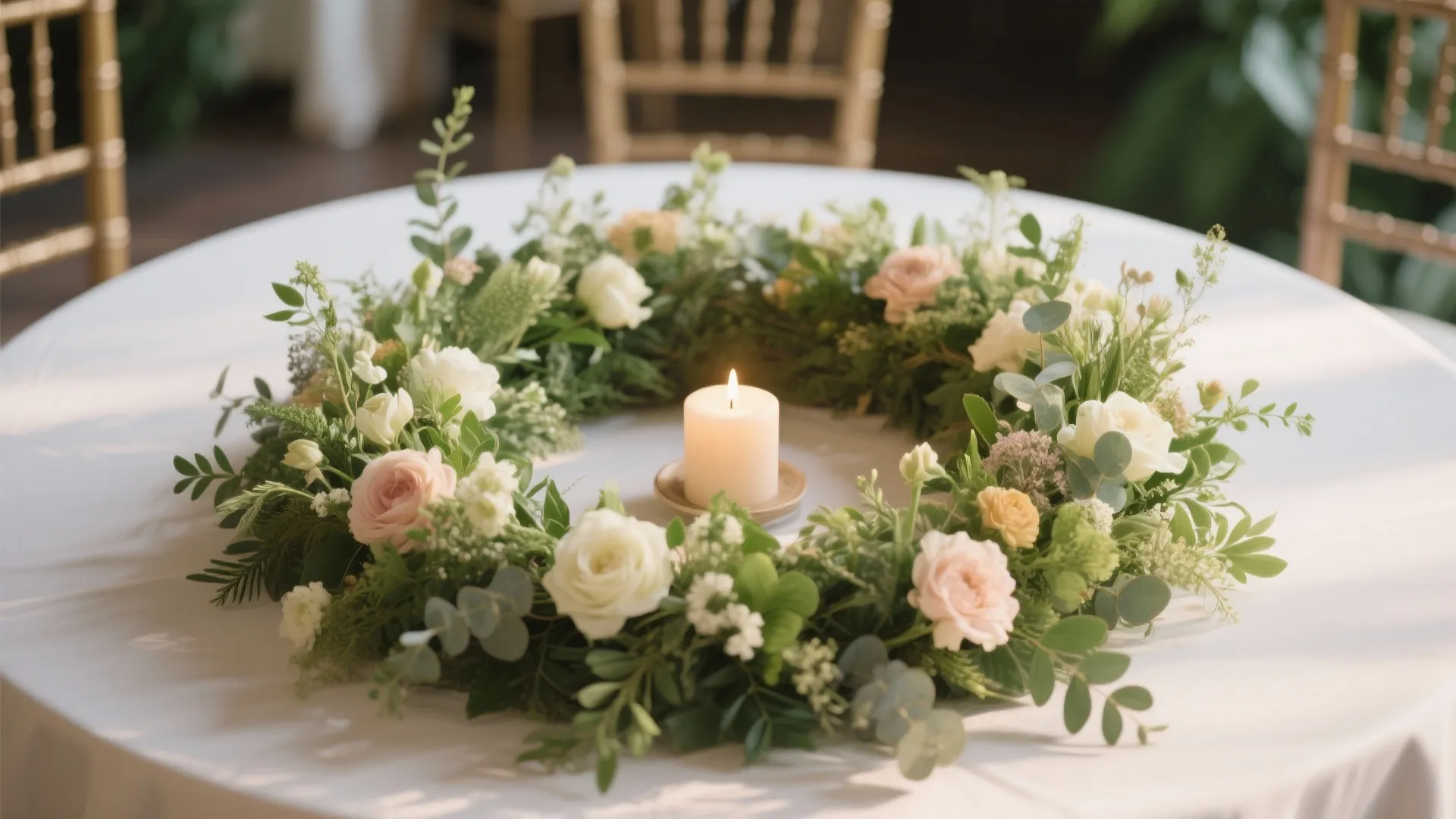 6. Low Floral Wreath