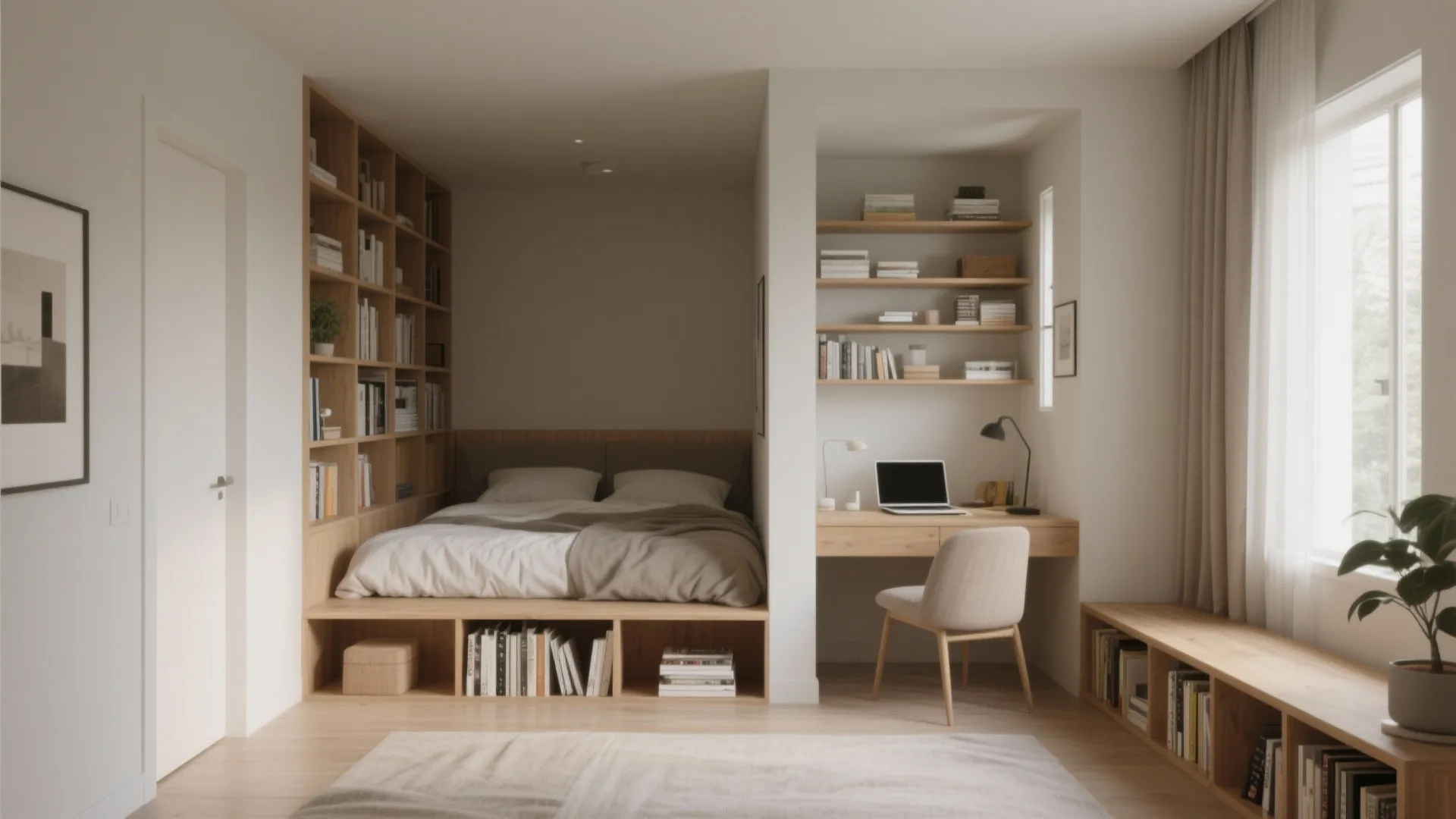 1. Zoning with low furniture