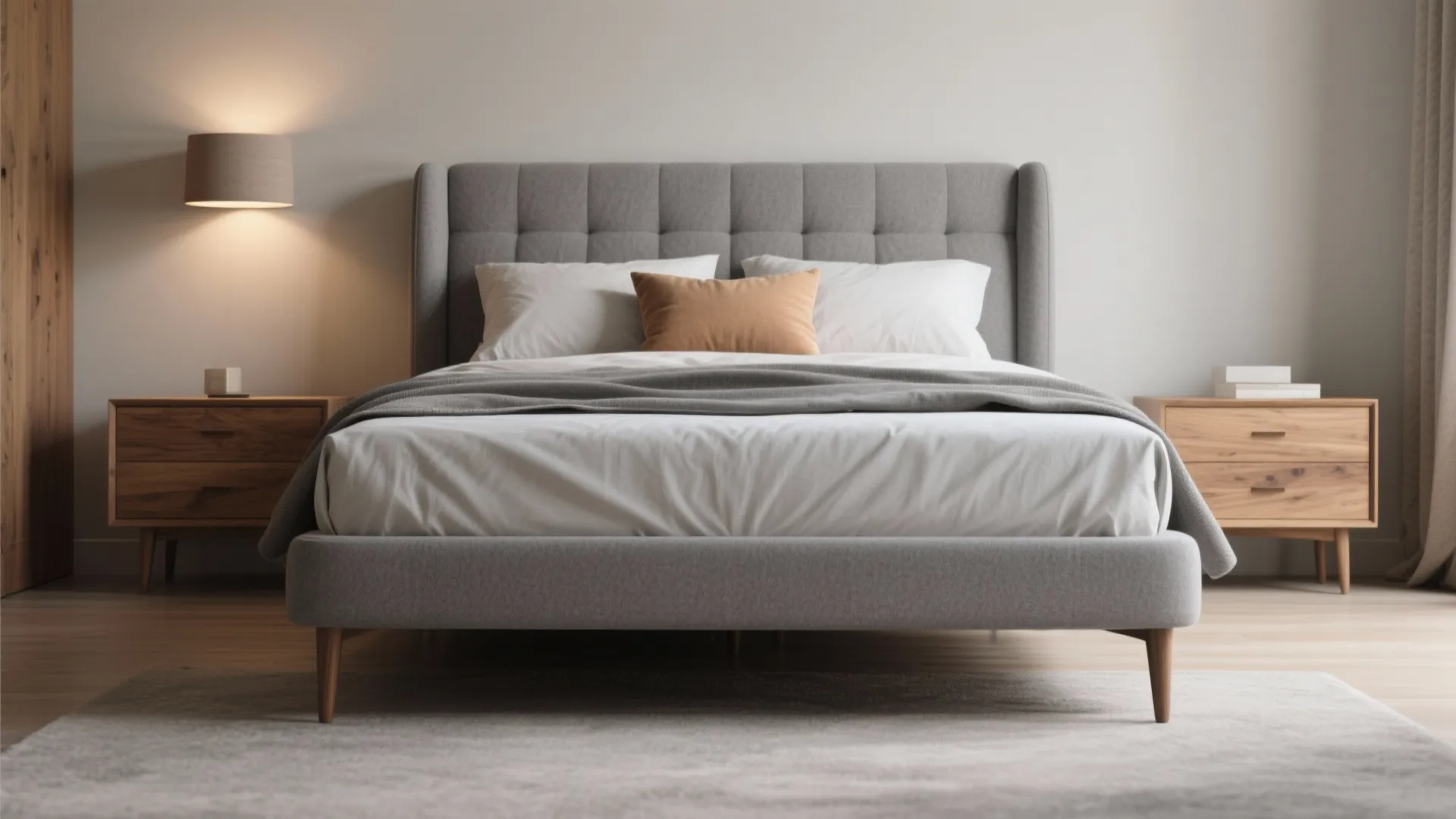 3. Choose a Low-Profile Headboard and High Legs