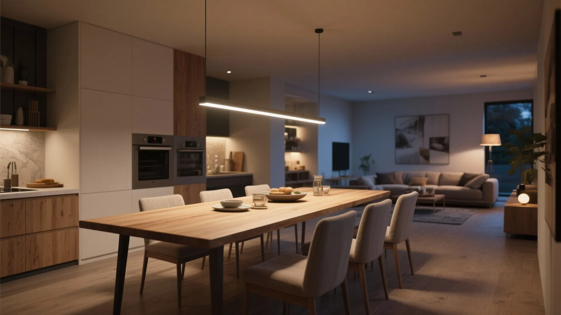 2. Low-Hung Linear Fixture