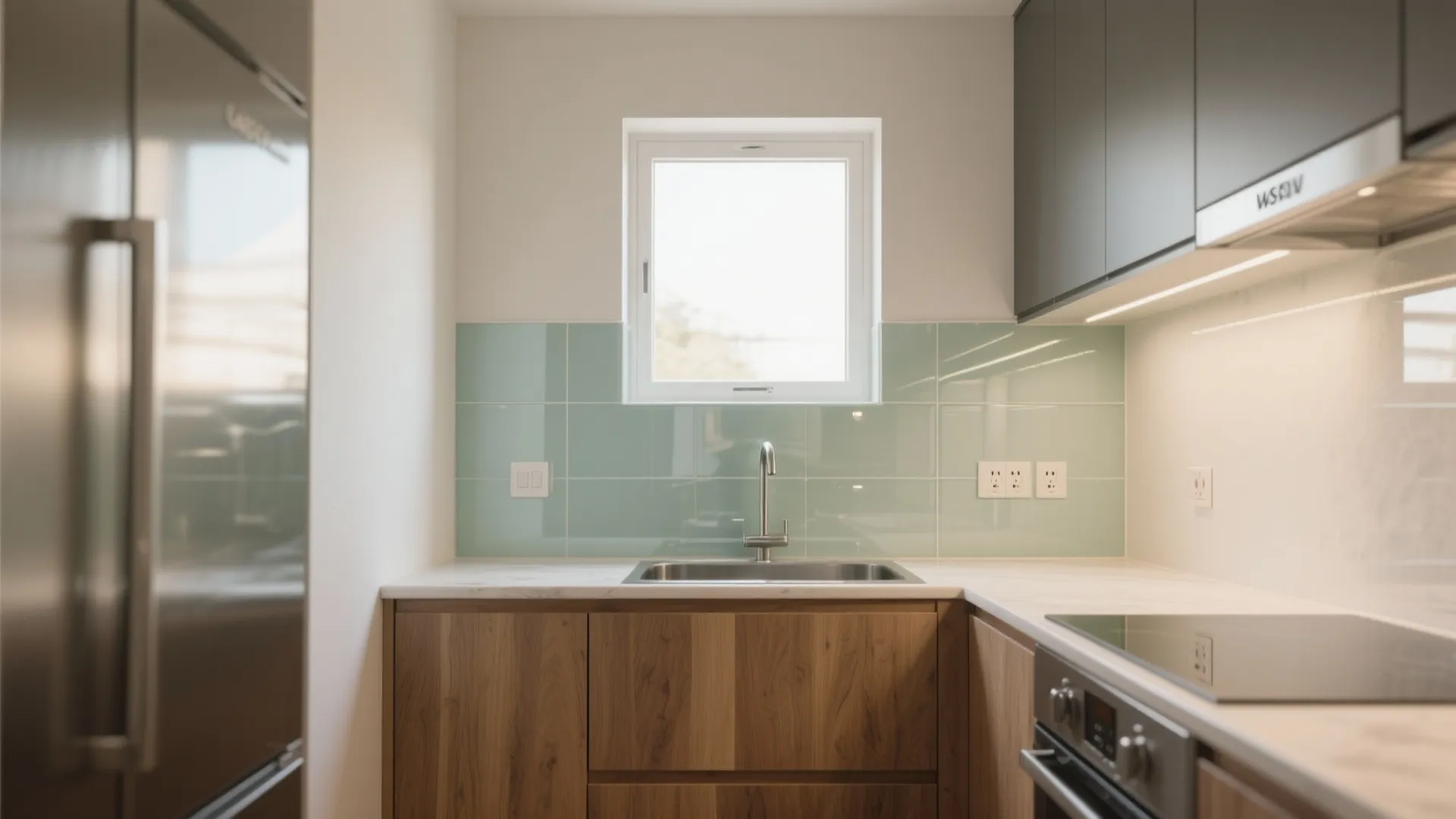 Reflective Backsplash that Isn’t Overbearing