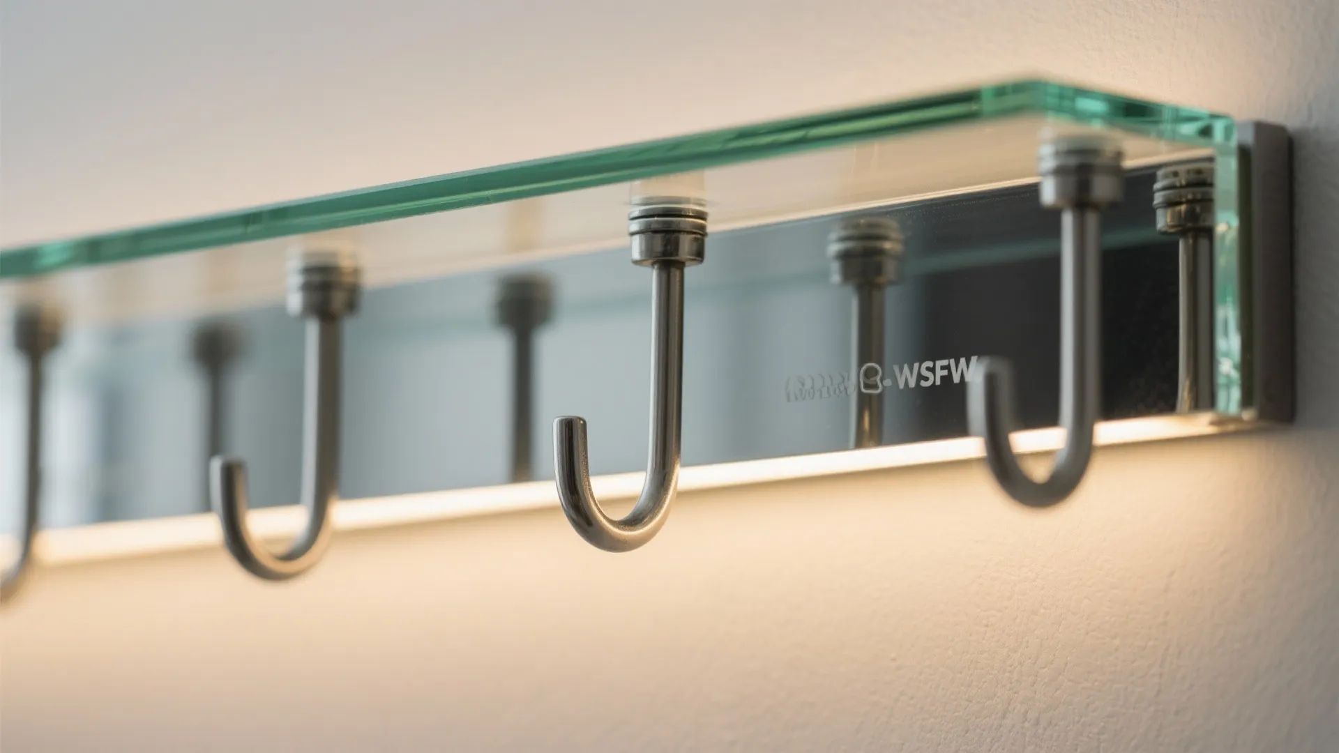 Glass-backed coat rail for brighter circulation