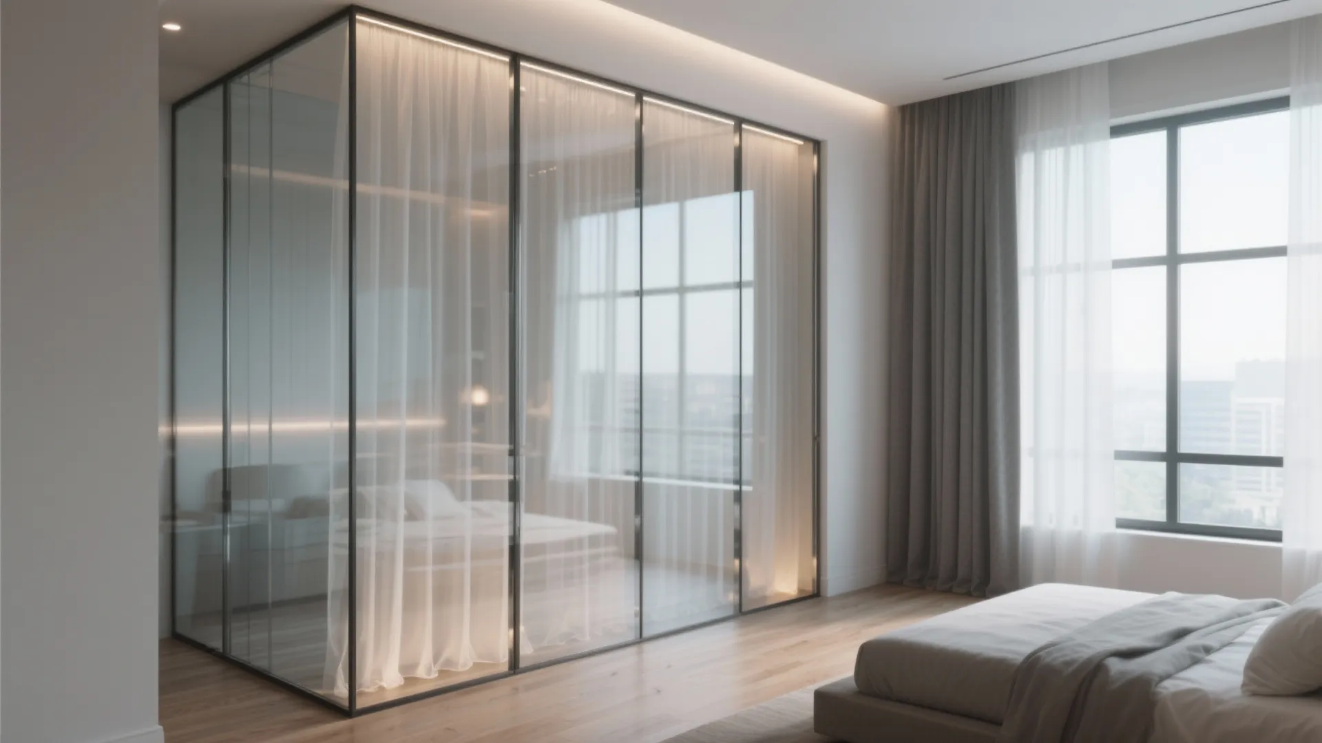 Floor-to-Ceiling Feature Wall in Low-Iron Glass