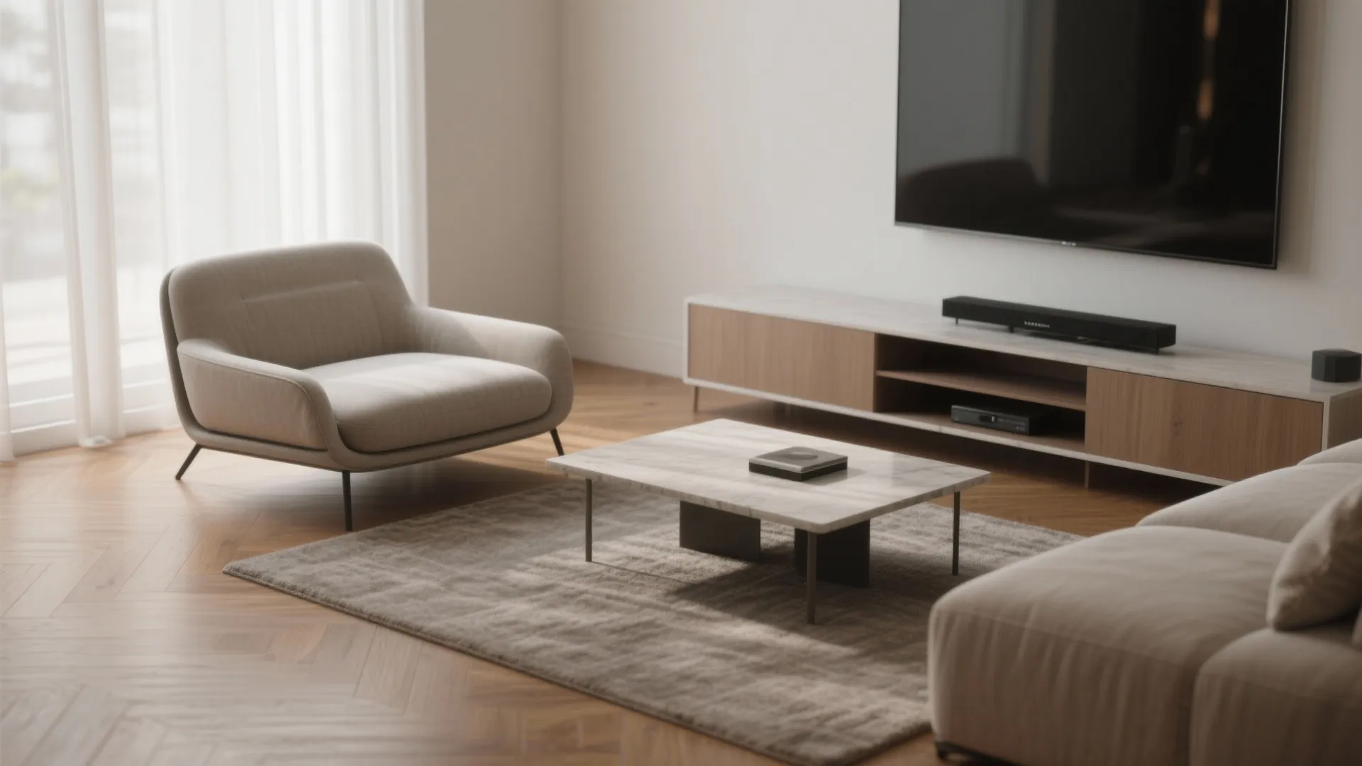 Low-profile lounge chair with compact footprint