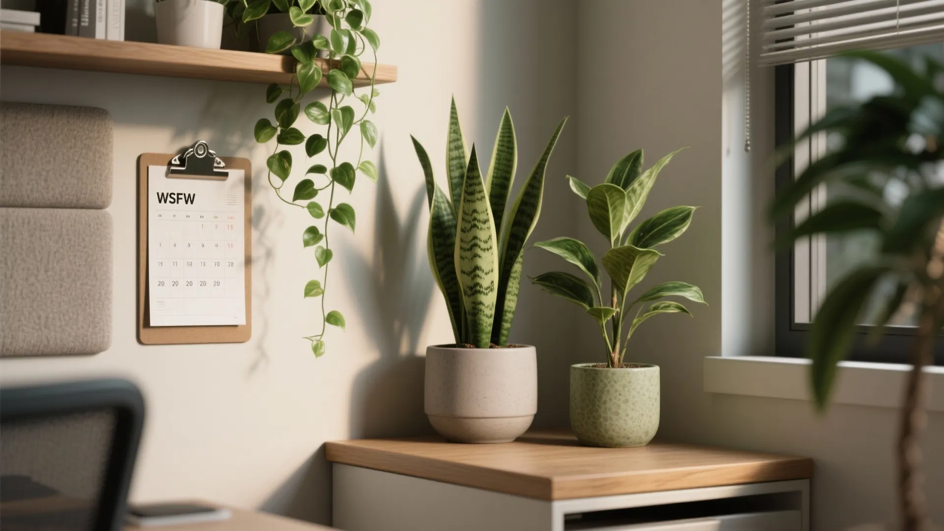 1. Bring in low-maintenance greenery