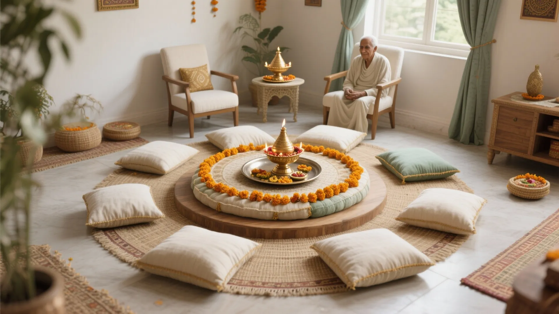 Low Mandap and Floor-Seating Ring