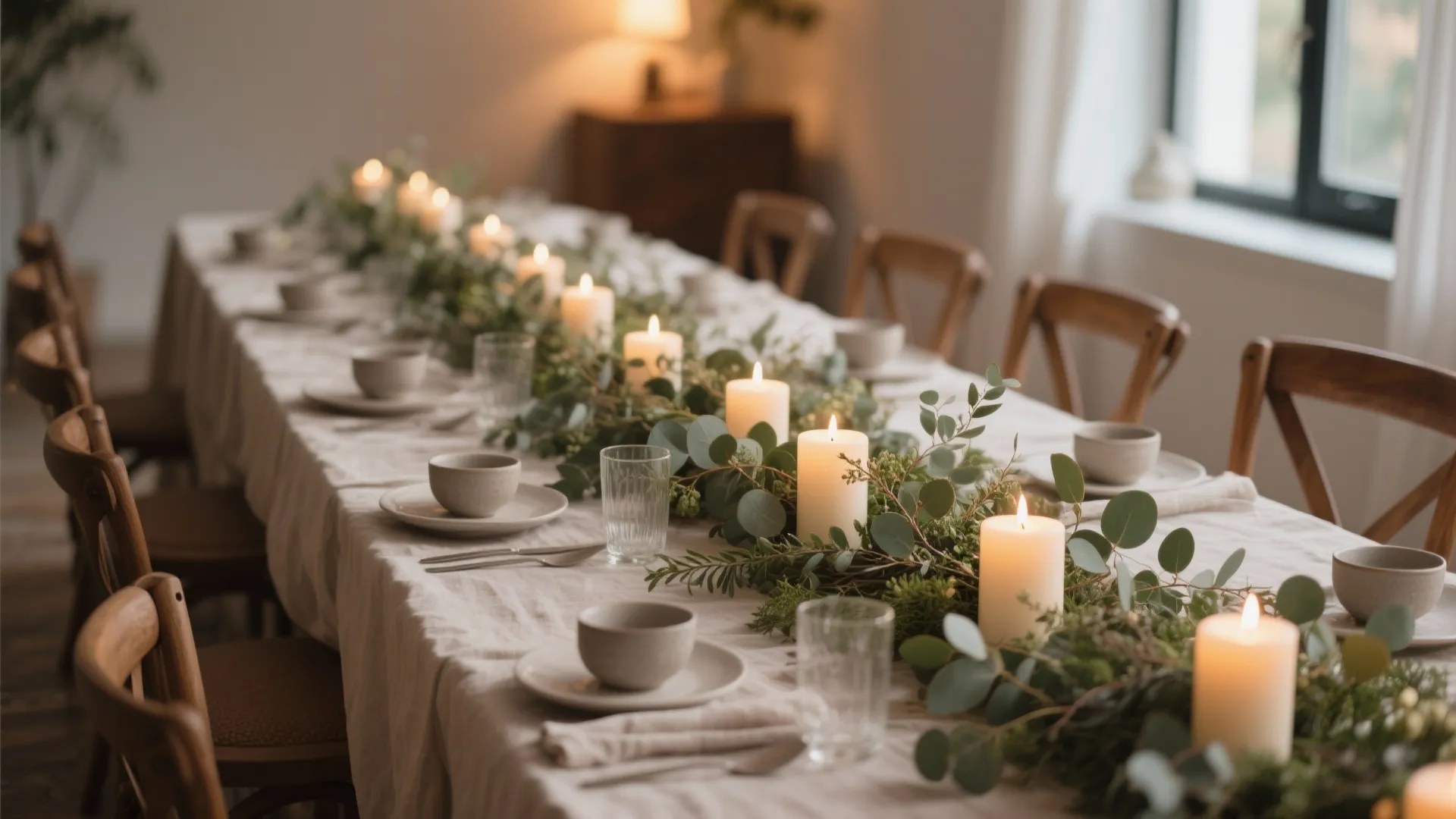 Low Meadow: Greens + LED Candles