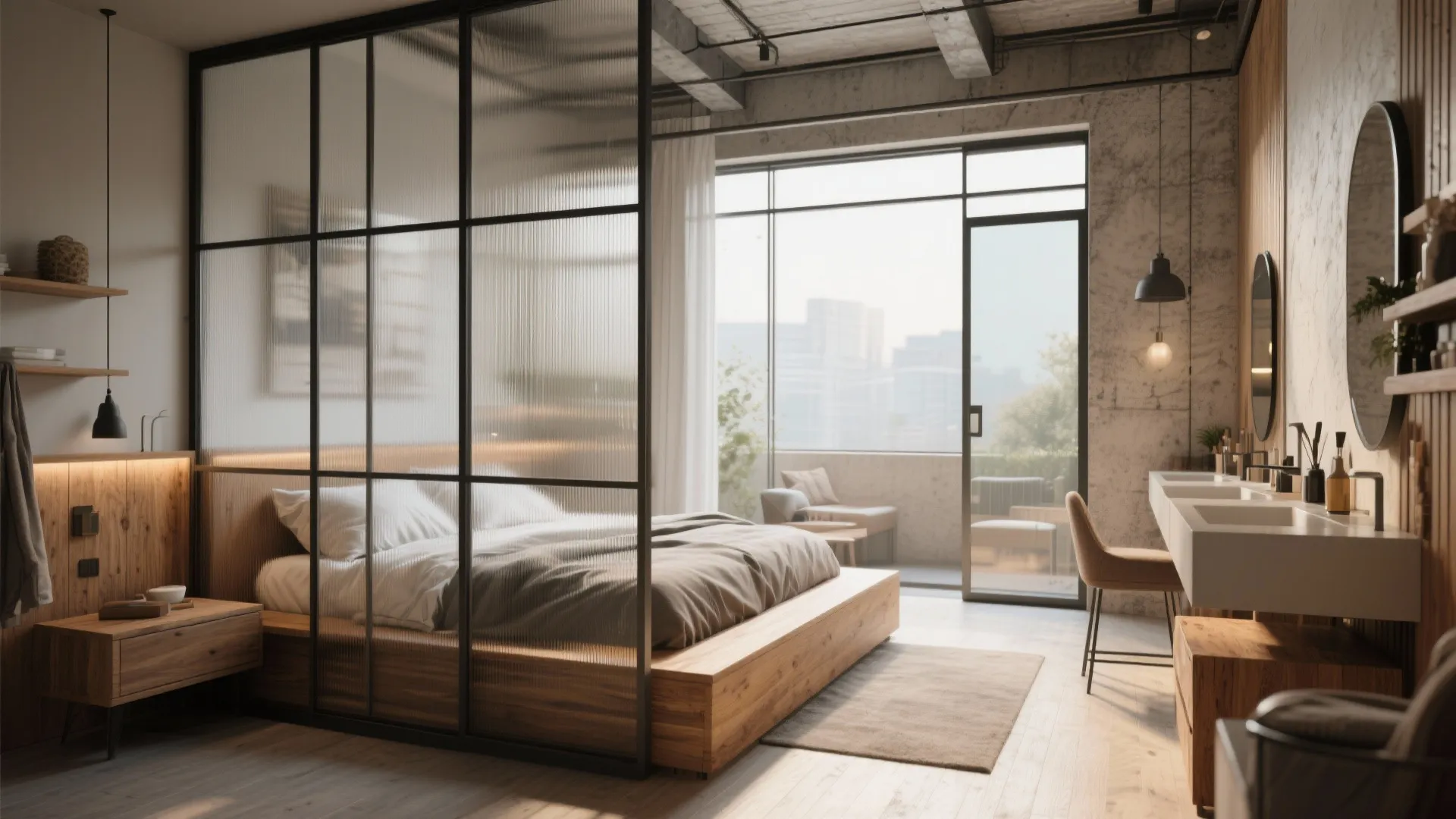 4. Use partitions and low walls to define privacy