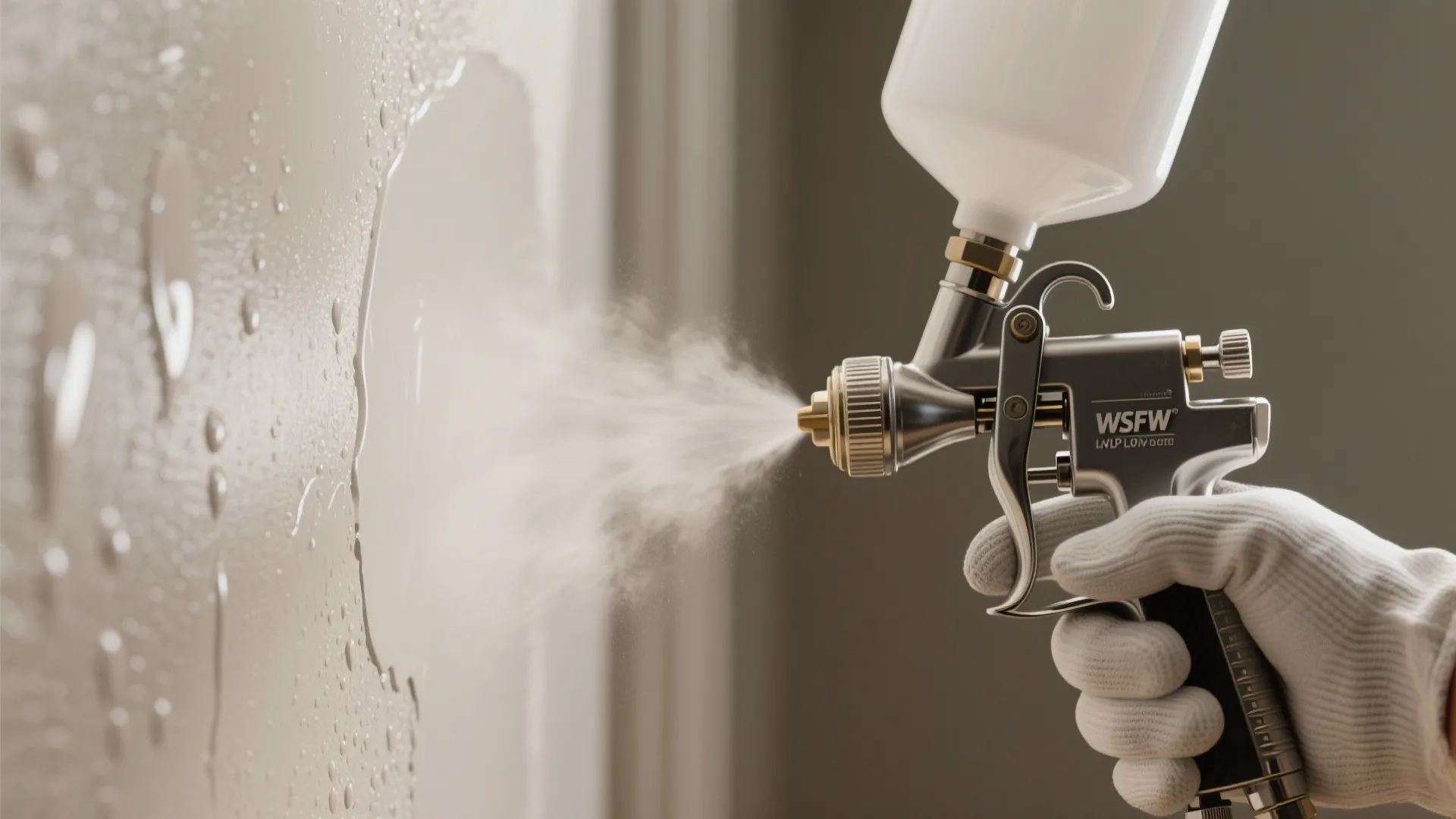 2. Use a low-pressure sprayer for subtle textures