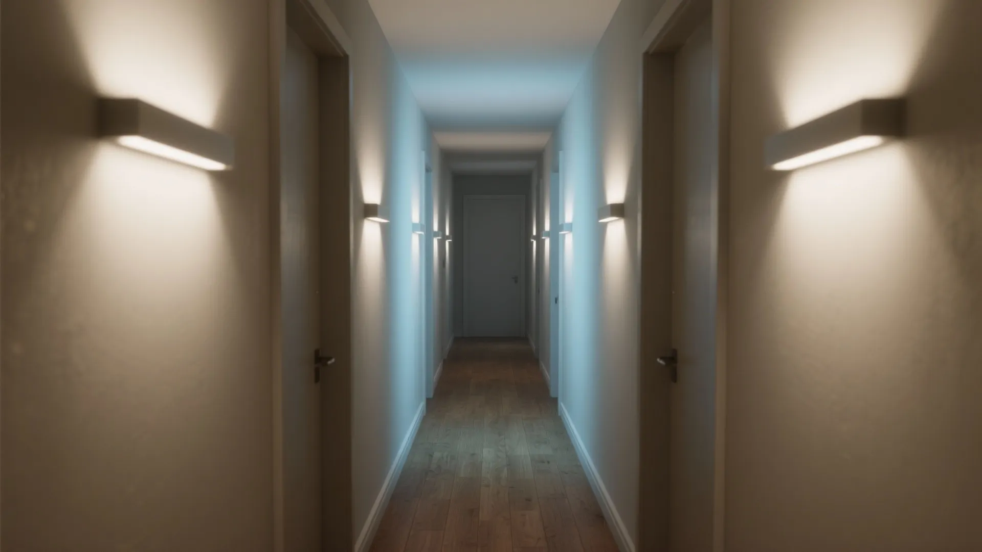 1. Low-profile LED wall packs for narrow corridors