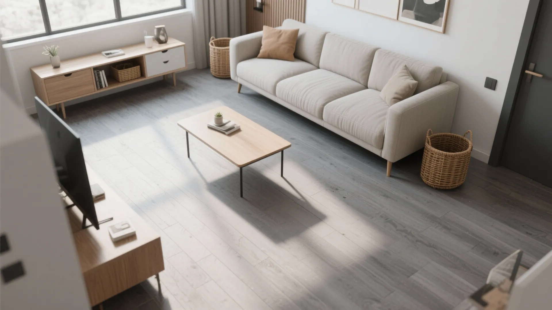 3. Use low-profile furniture to enlarge the feel