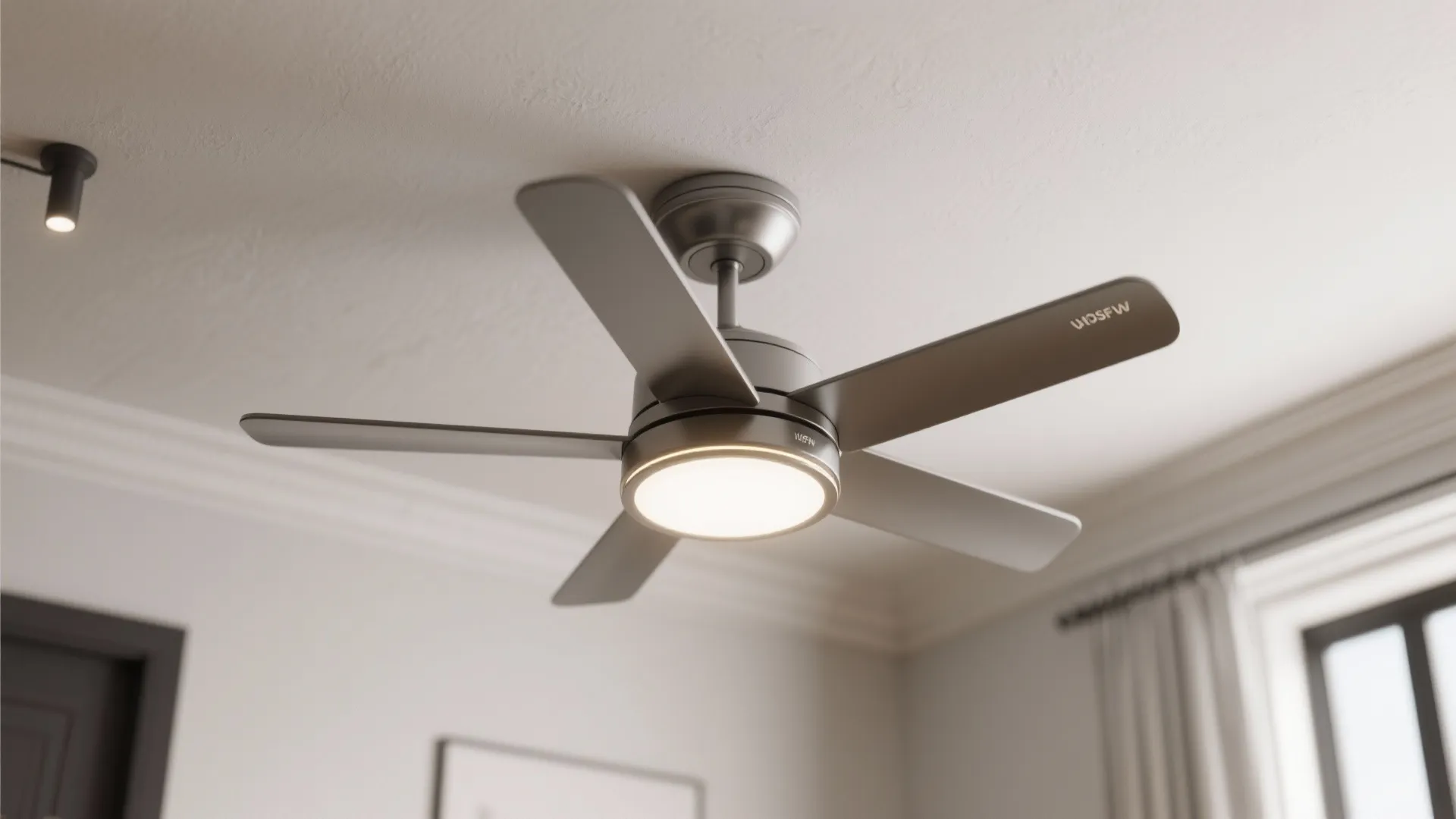 1. Low-profile LED fan for low ceilings