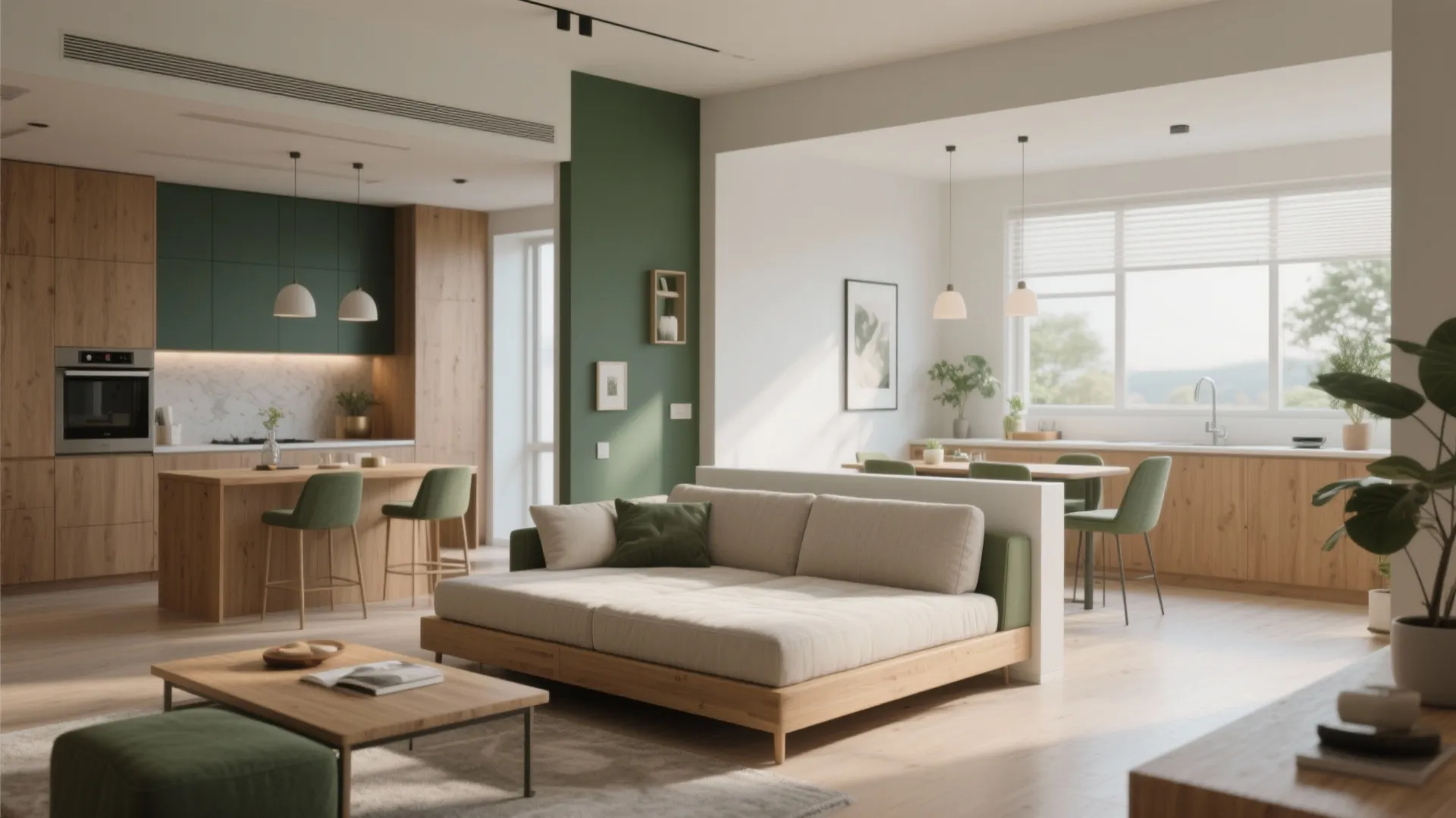 3) Low-profile Queen Sofa Bed for Open-plan Living