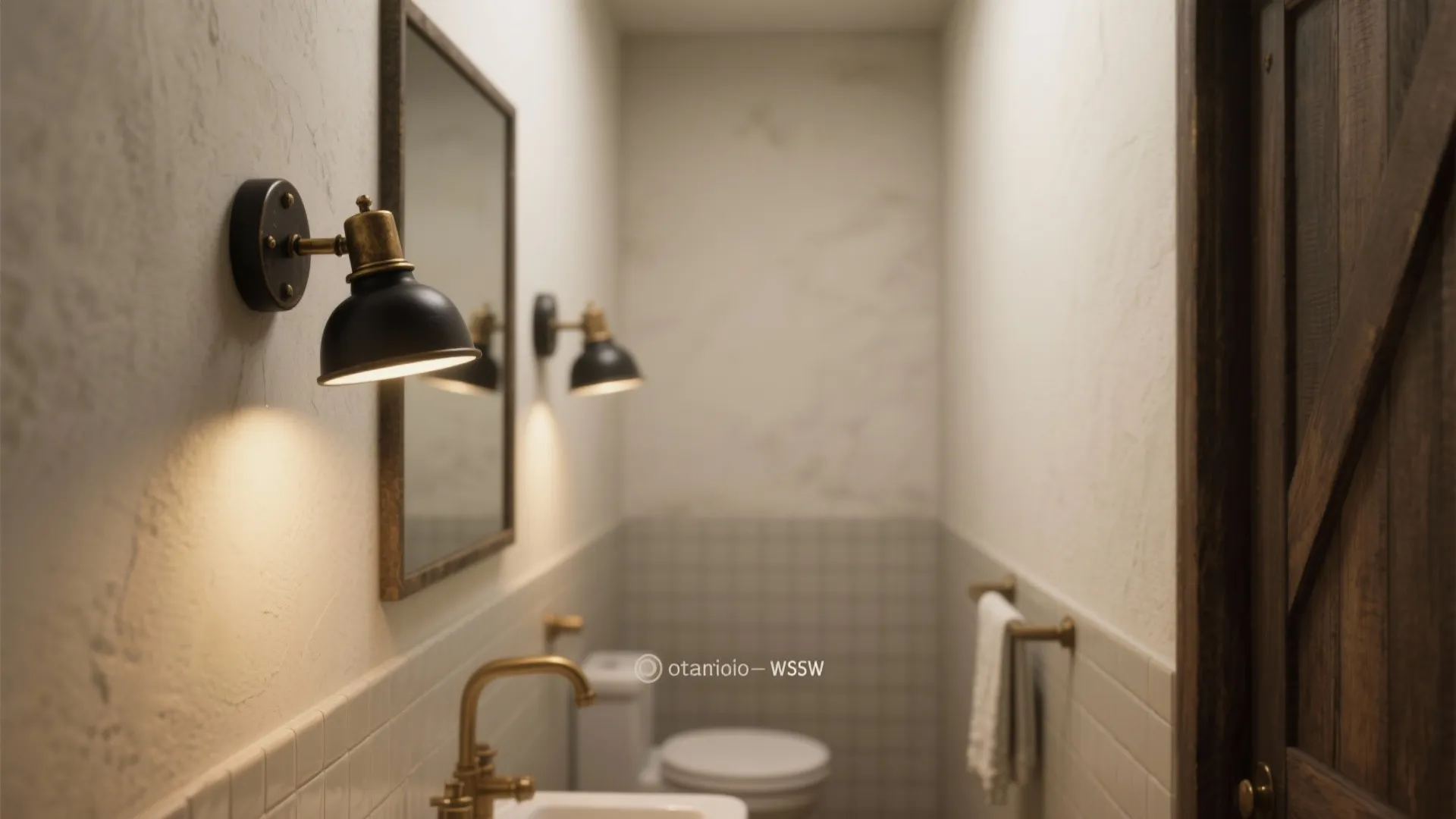 2. Low-Profile Barn Sconces for Narrow Walls