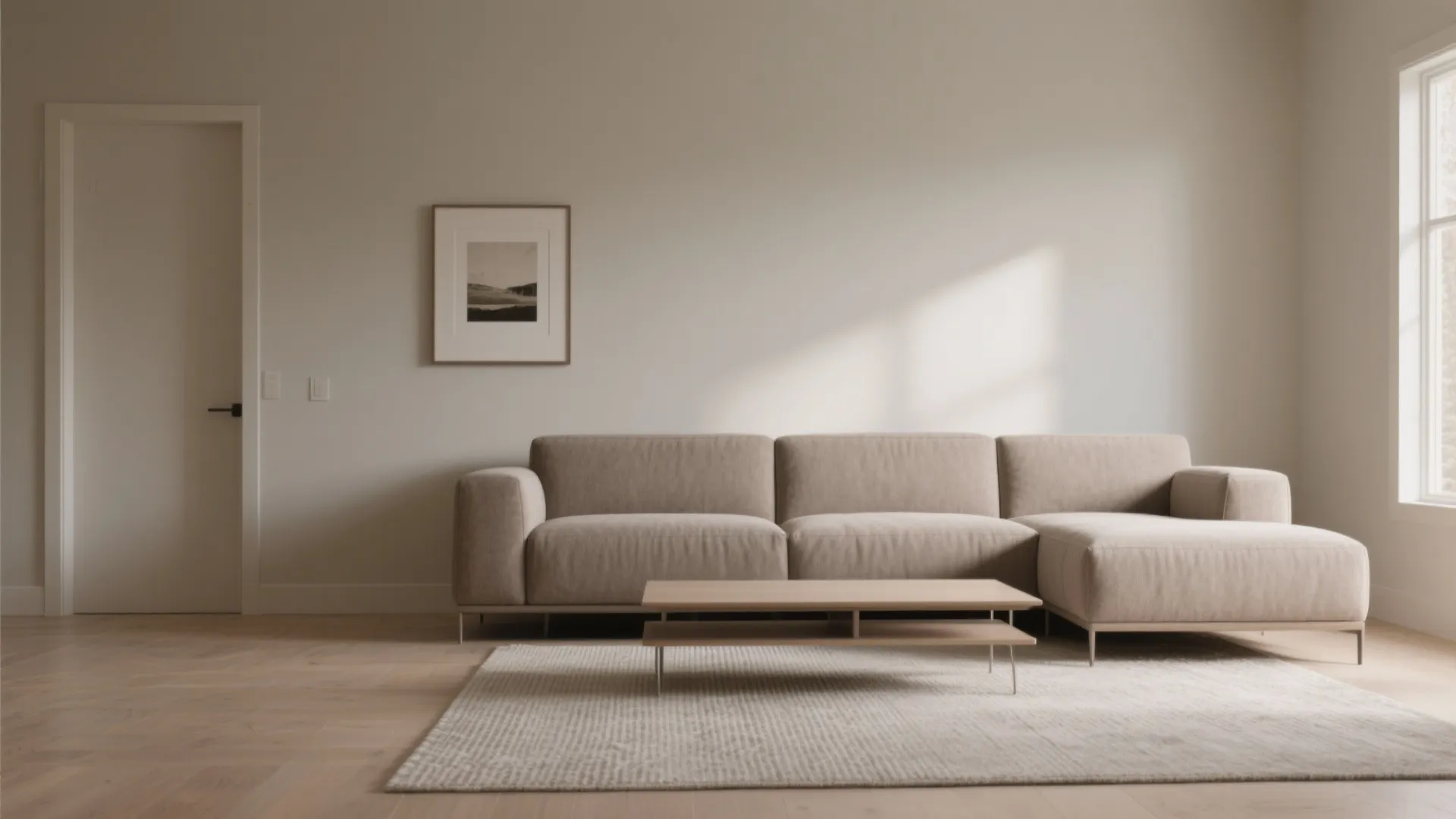 1) Low-Profile, Raised-Leg Sectional to Maximize Airiness