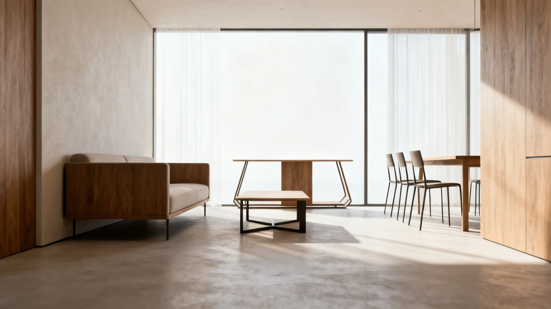 2. Use low-profile furniture to maintain sightlines