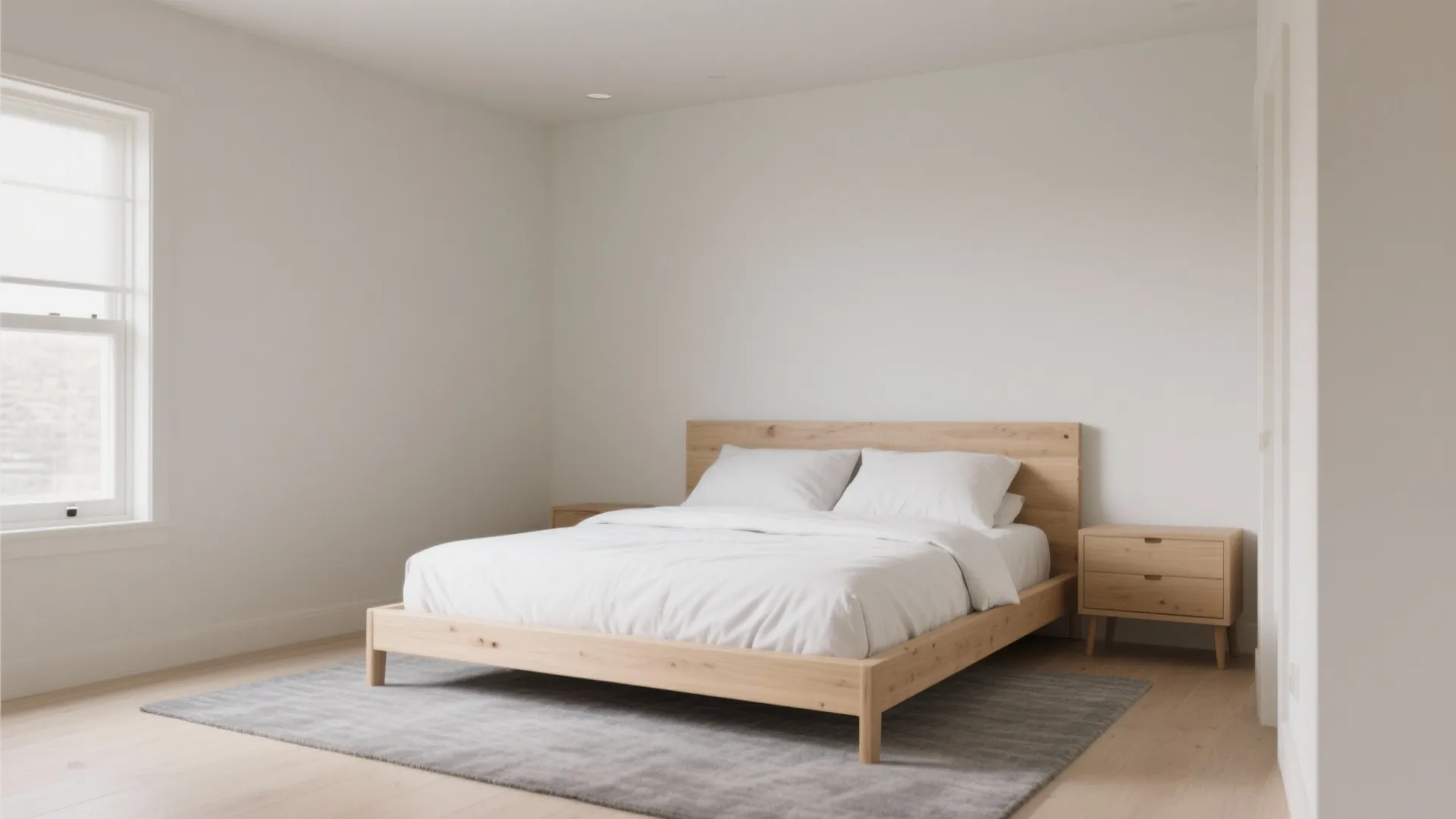 Low-profile platform frame with slim rails