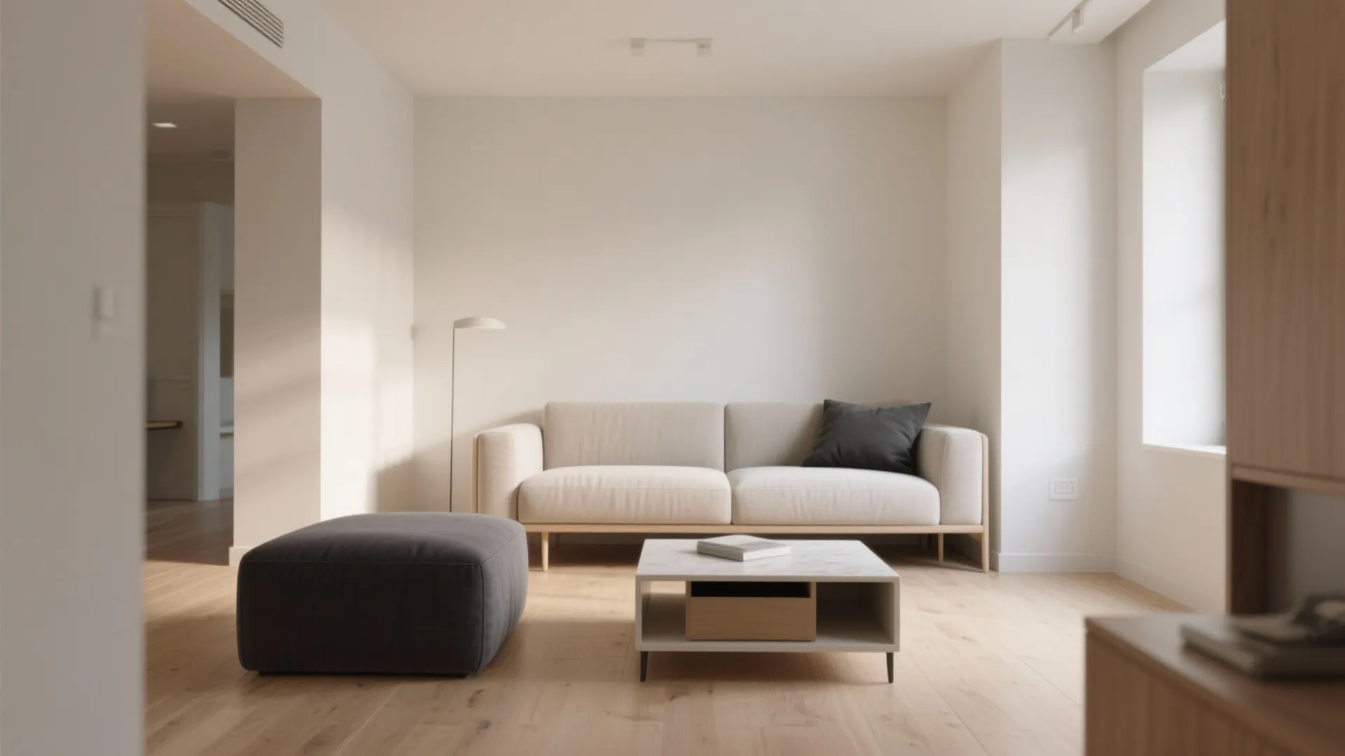 2. Choose low-profile furniture to preserve sightlines