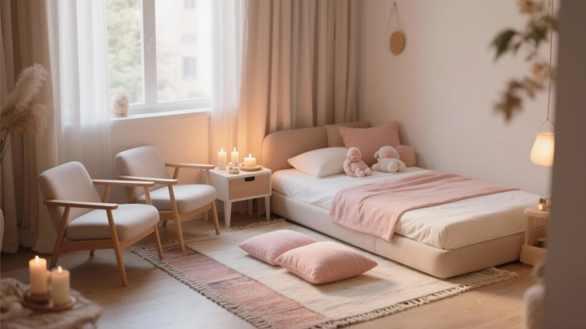 Low Seating Ritual Corner with Textiles