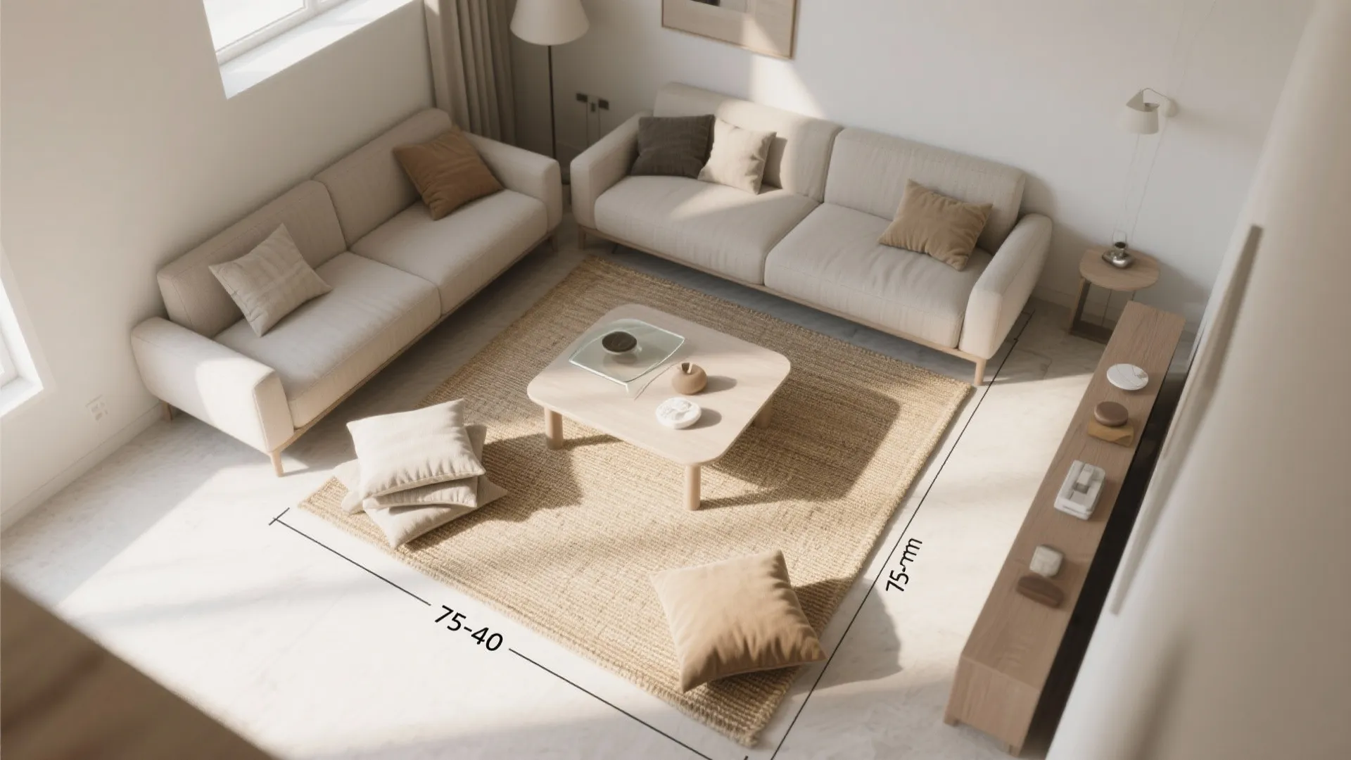 3) Low, Grounded Seating