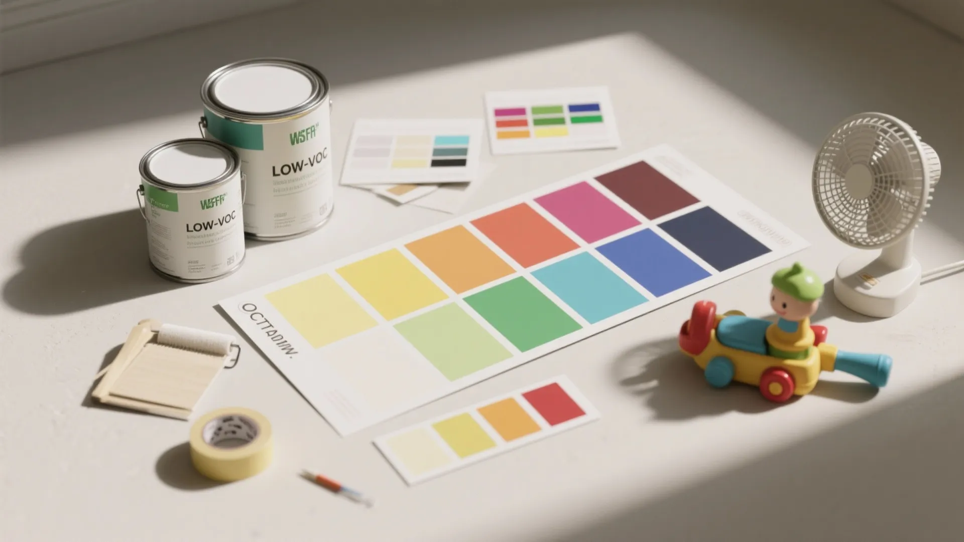 5. Prioritize low-VOC, fast-dry formulas for family living