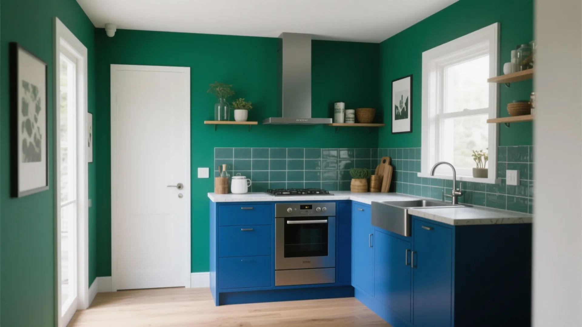 5. Low-VOC Bolds for Small Kitchens and Bathrooms