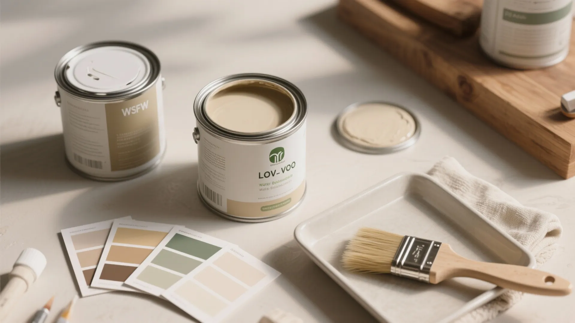 1. Pick low-VOC or water-based paints