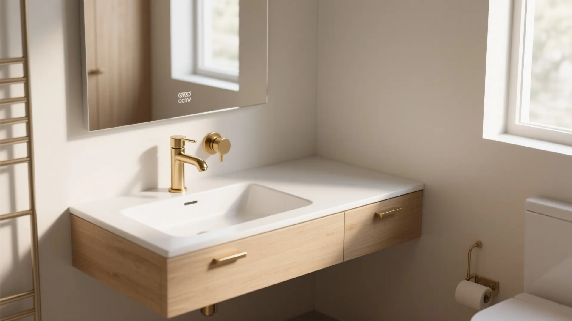 3. Low-profile deck-mounted brass