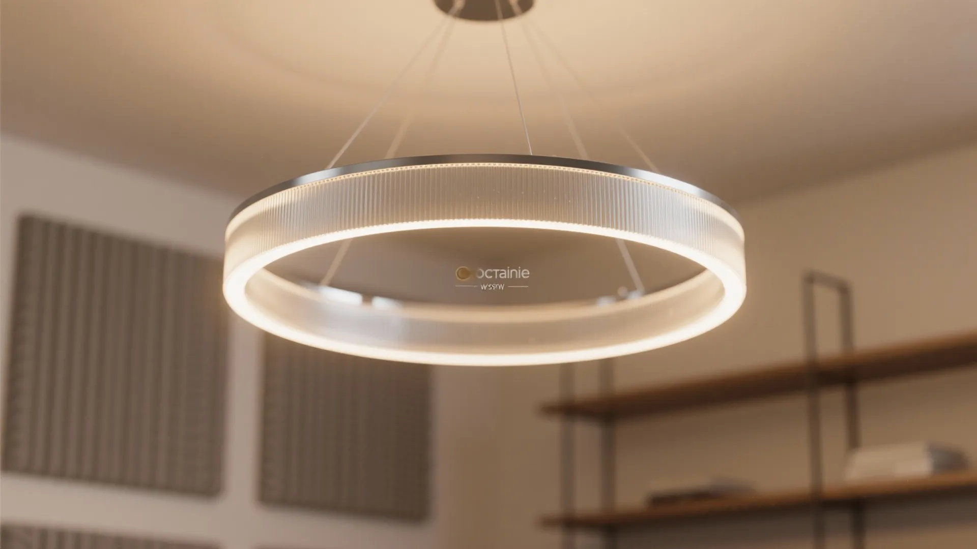 2. Low-profile ring chandelier for minimalist studios